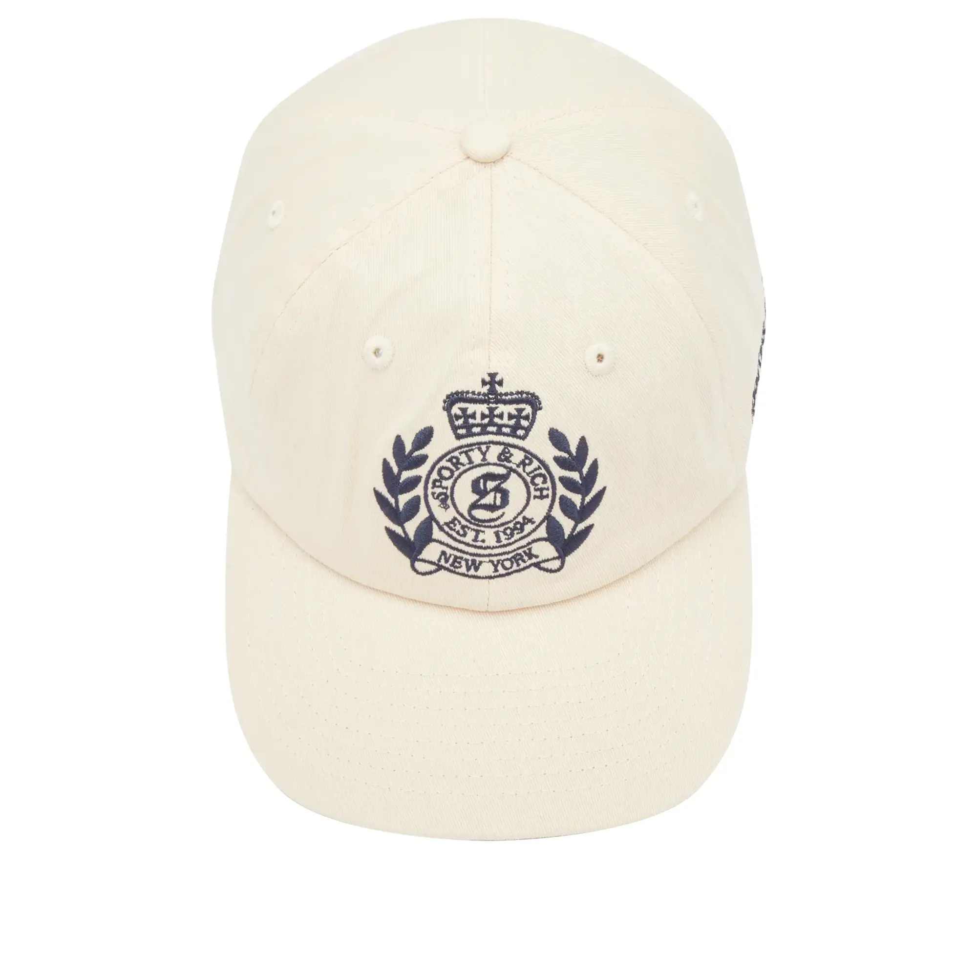 Sporty & Rich Women's H&W Crest Hat Cream