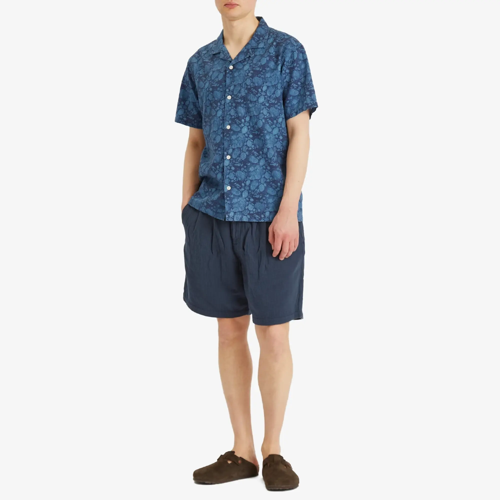 Kestin Men's Crammond Marble Print Shirt Blue Marble