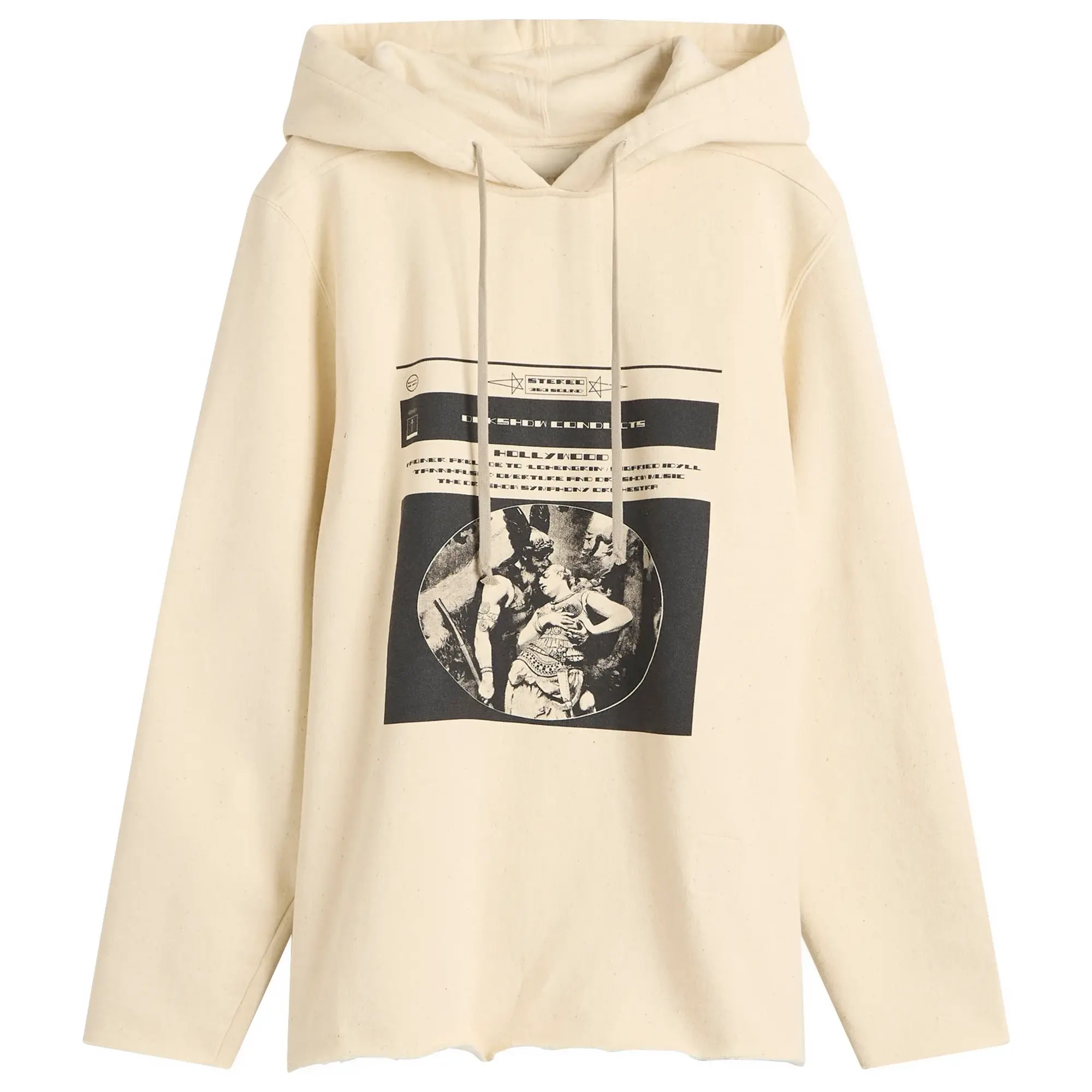 Rick Owens DRKSHDW Women's Oversized Hoodie Natural/Black