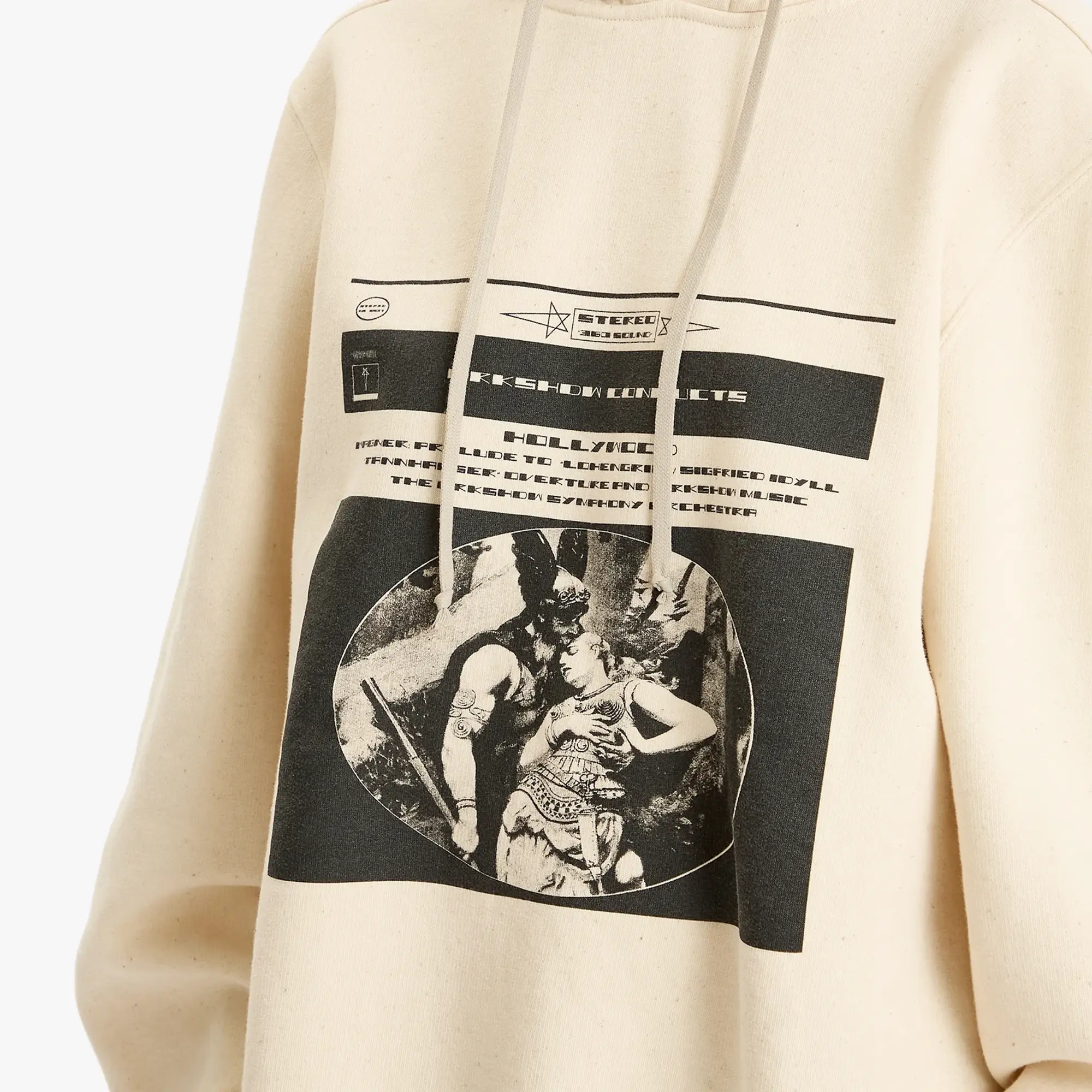 Rick Owens DRKSHDW Women's Oversized Hoodie Natural/Black
