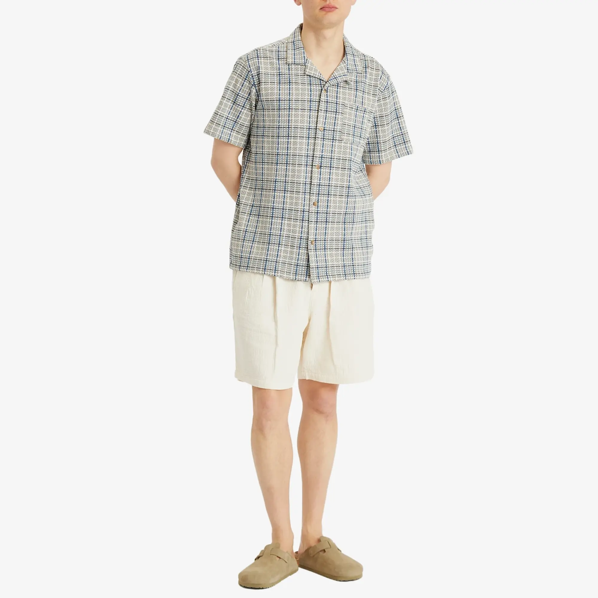 Kestin Men's Mhor Textured Shorts Ecru