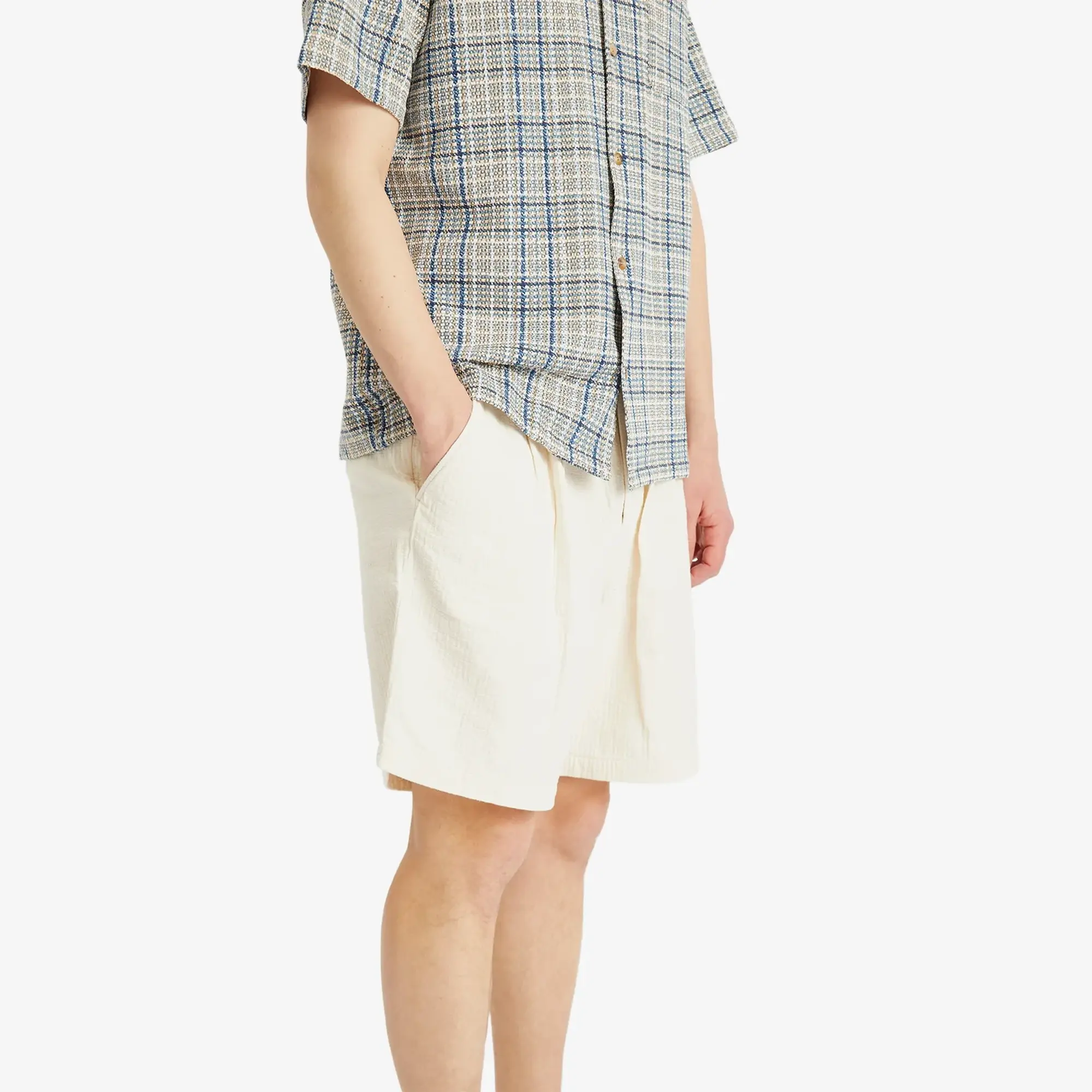 Kestin Men's Mhor Textured Shorts Ecru