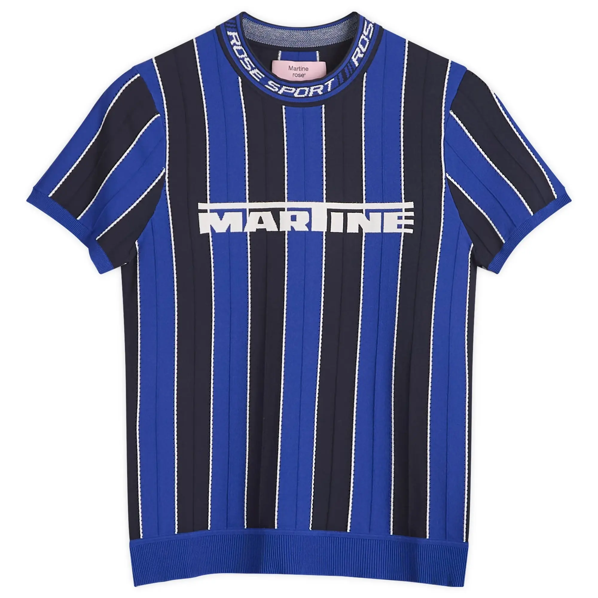 Martine Rose Women's Logo Moto T-Shirt Blue
