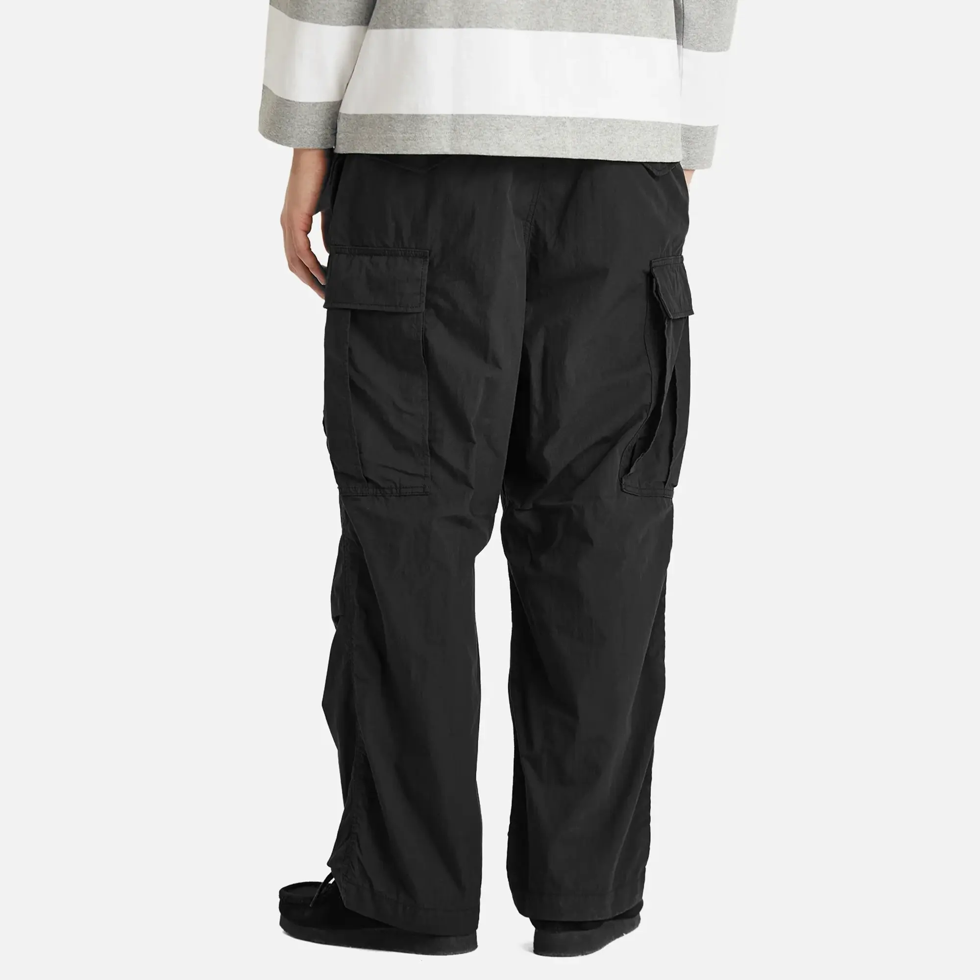 BEAMS Men's Big 6 Pocket Cargo Pants Black