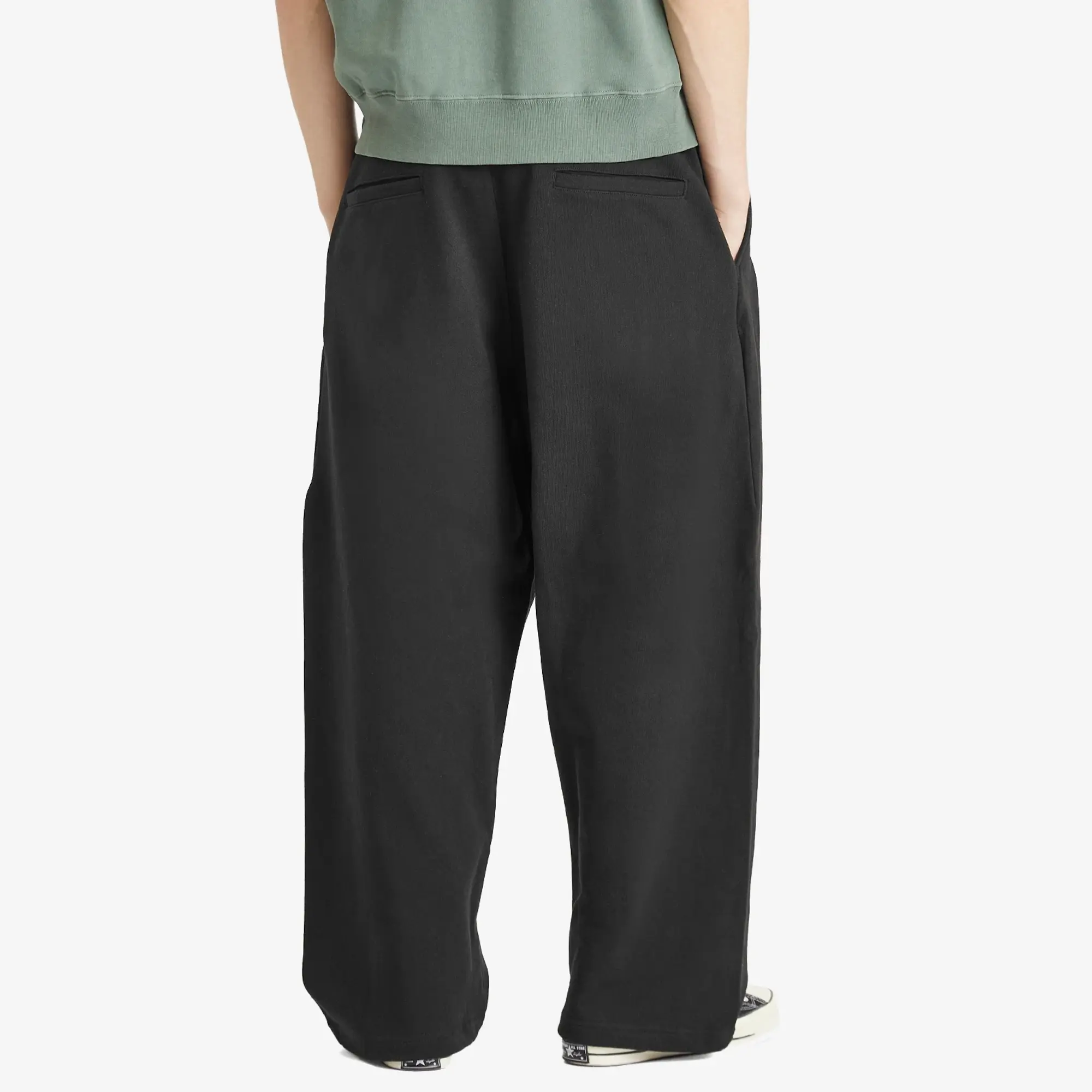 BEAMS Men's Pleated Balloon Sweat Pants Black