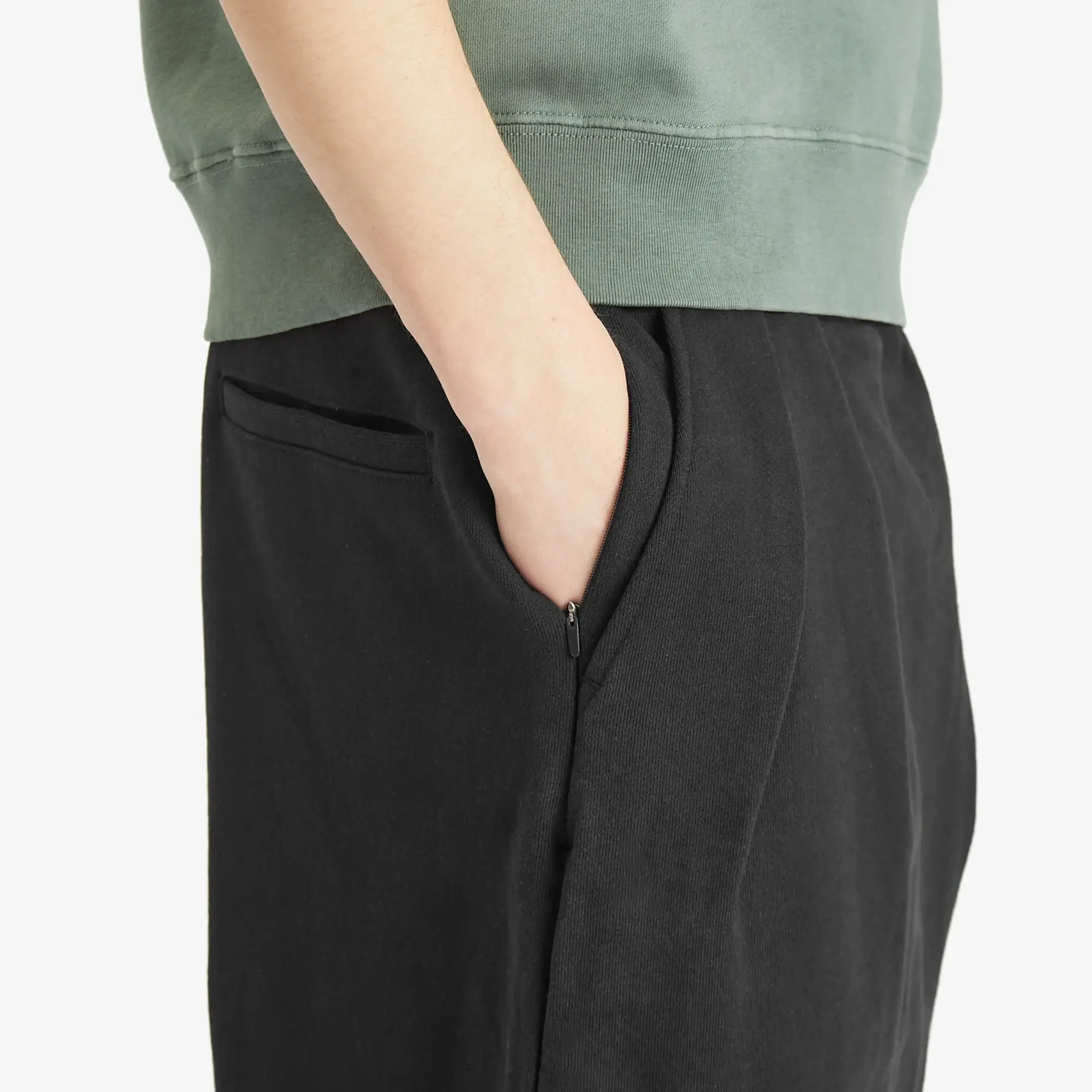 BEAMS Men's Pleated Balloon Sweat Pants Black