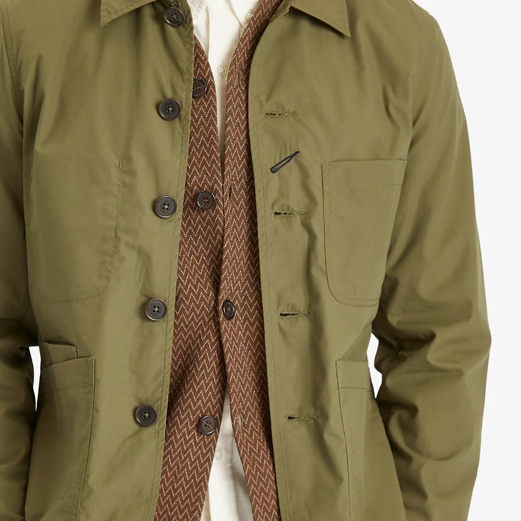Universal Works Men's Recycled Poly Tech Bakers C Jacket Olive