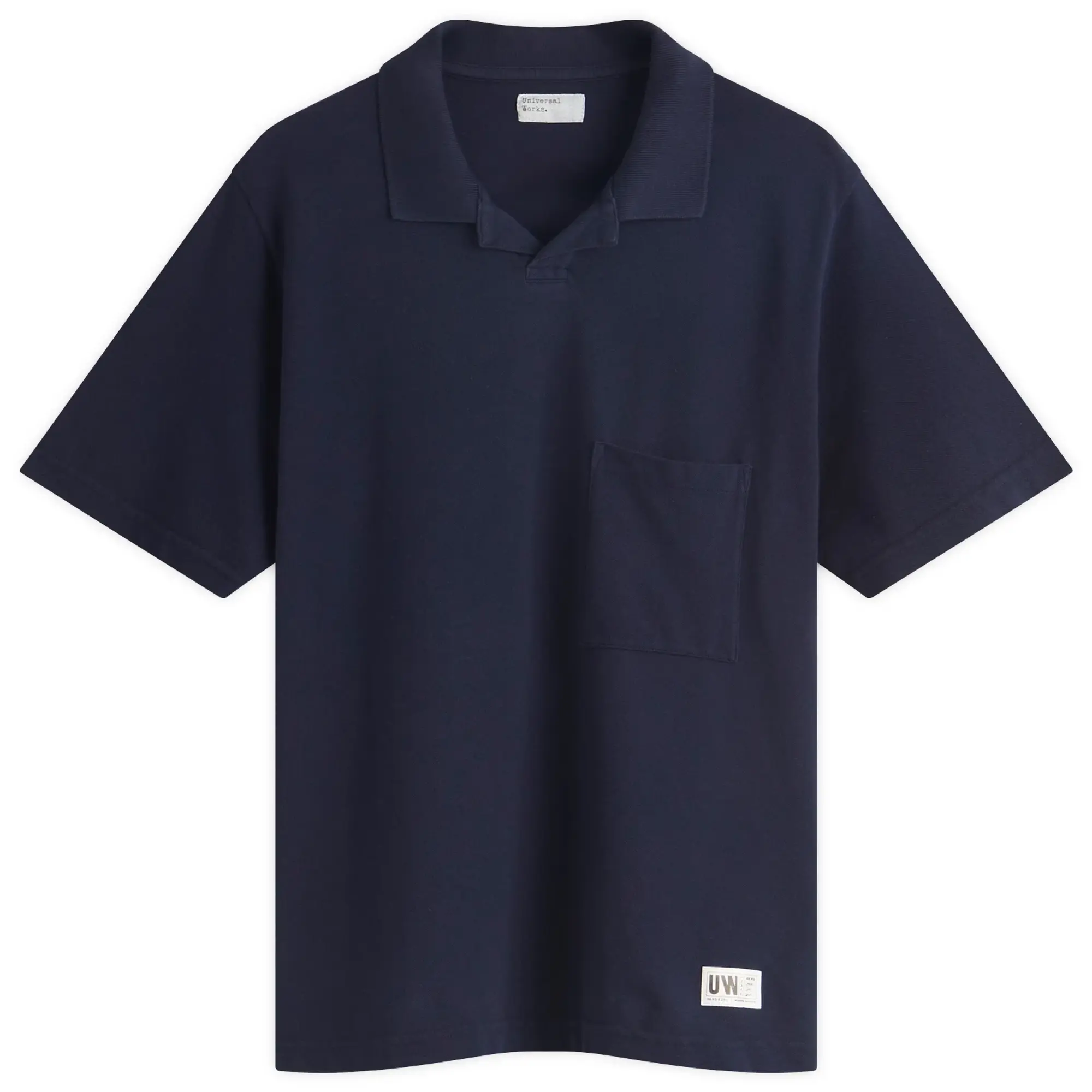 Universal Works Men's Pique Vacation Polo Bright Navy