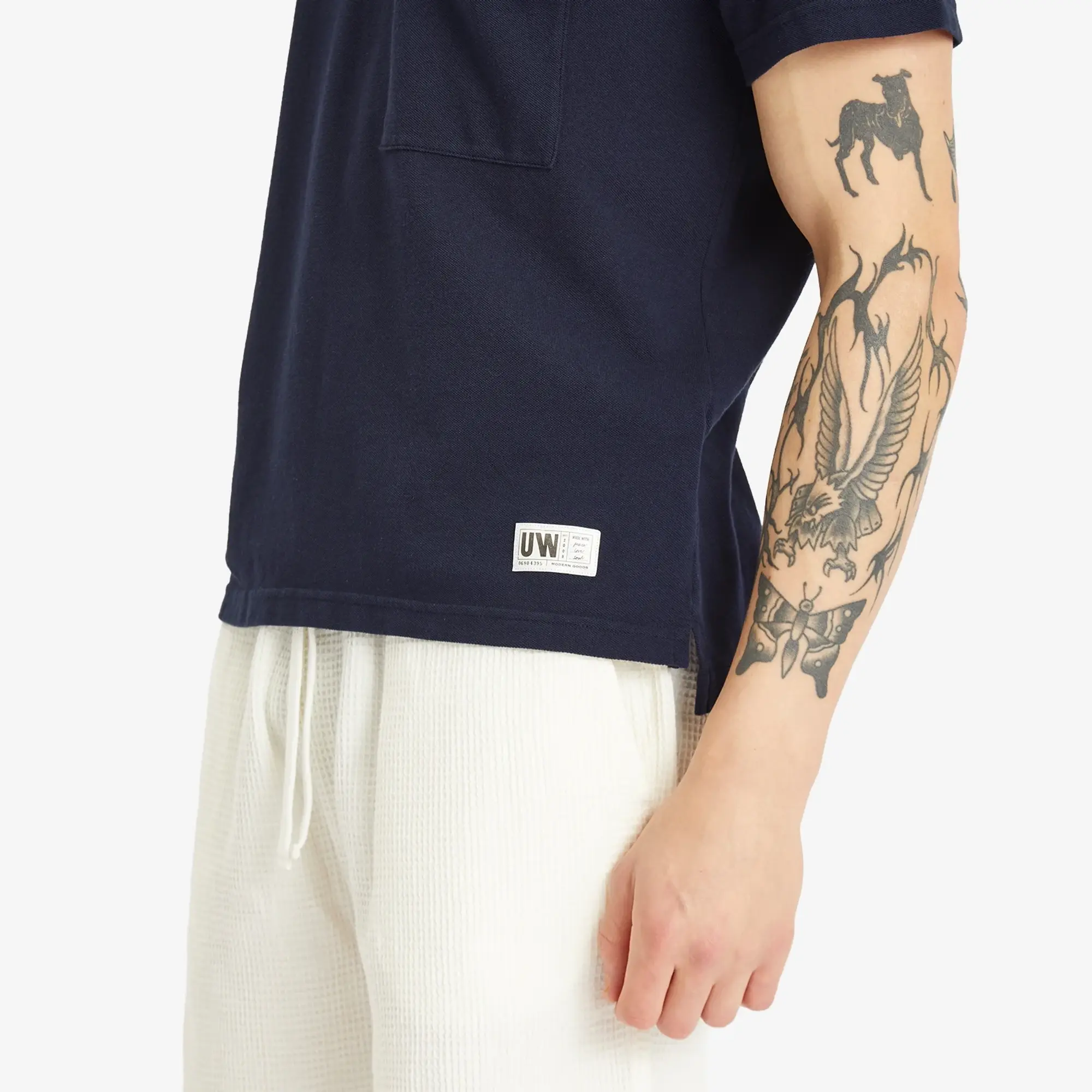 Universal Works Men's Pique Vacation Polo Bright Navy