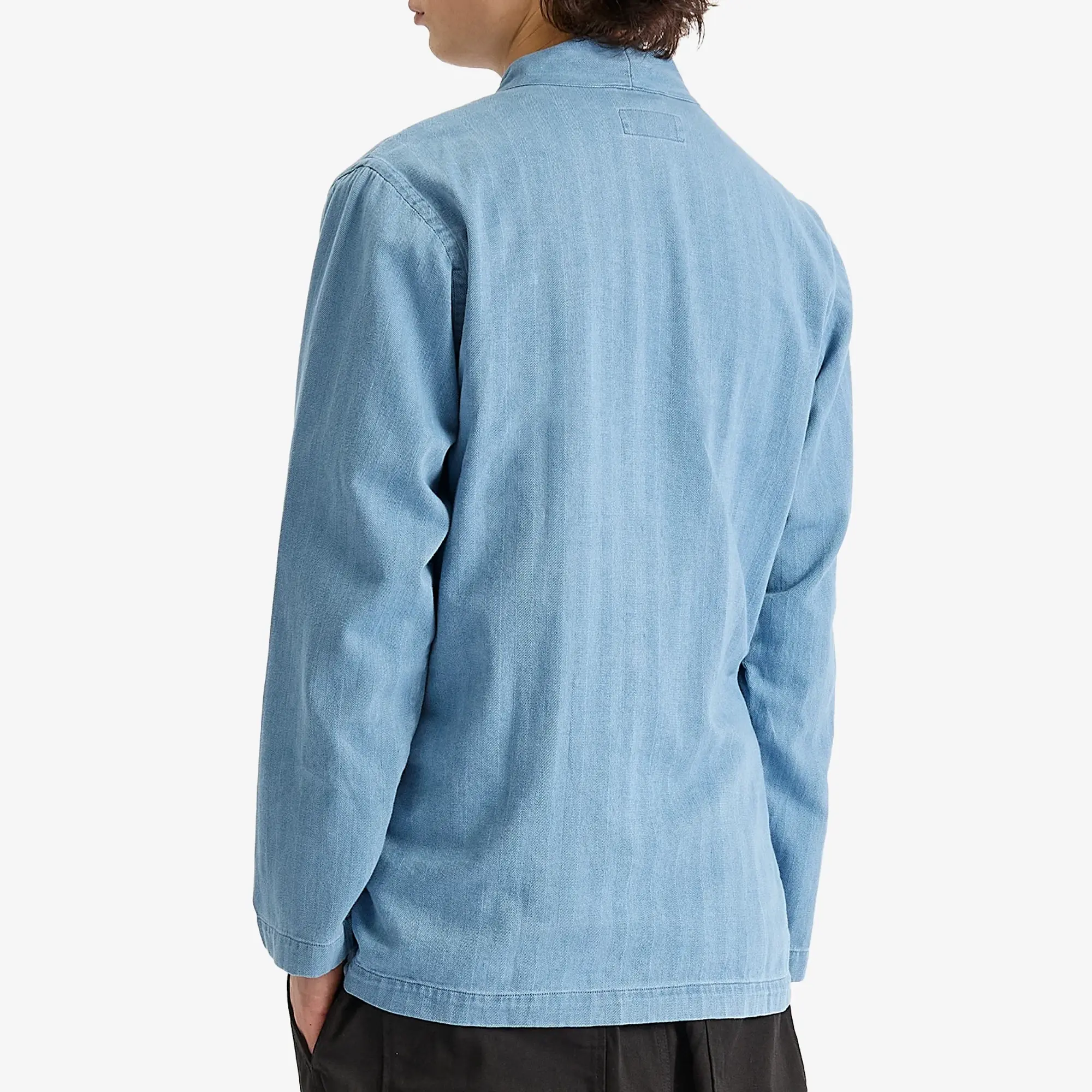 Universal Works Men's Herringbone Kyoto Work Jacket Washed Indigo