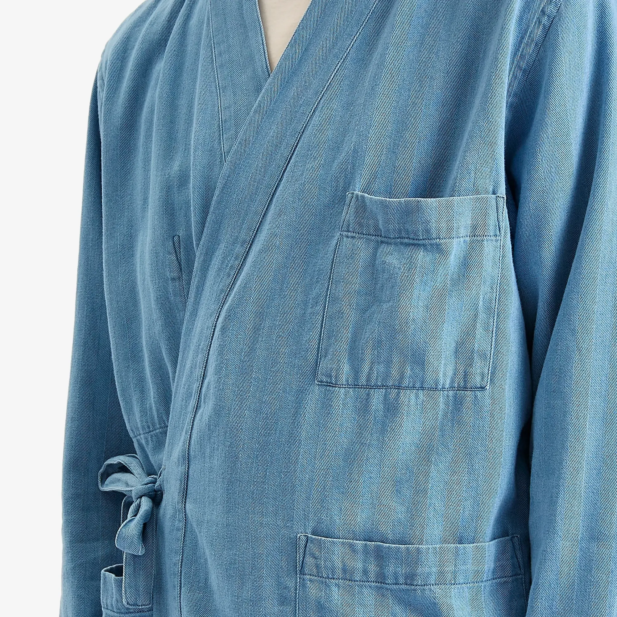 Universal Works Men's Herringbone Kyoto Work Jacket Washed Indigo