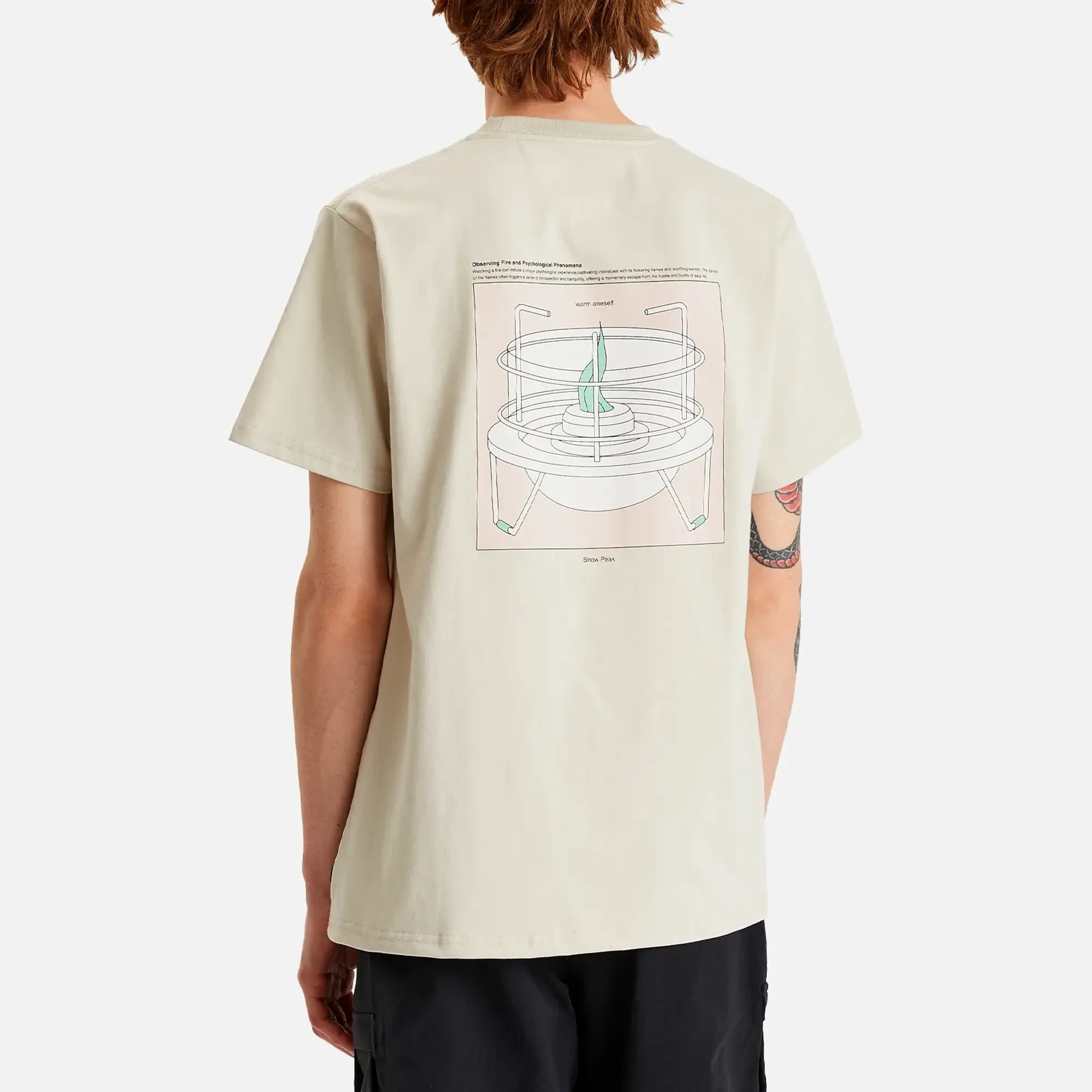 Snow Peak Men's Warm Oneself T-Shirt Light Beige