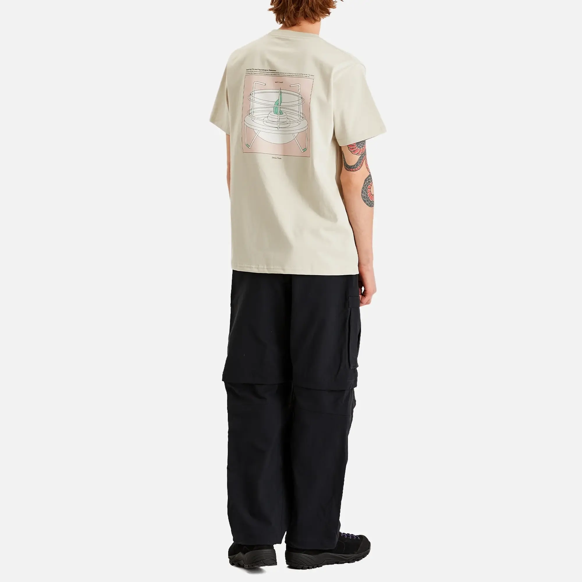 Snow Peak Men's Warm Oneself T-Shirt Light Beige
