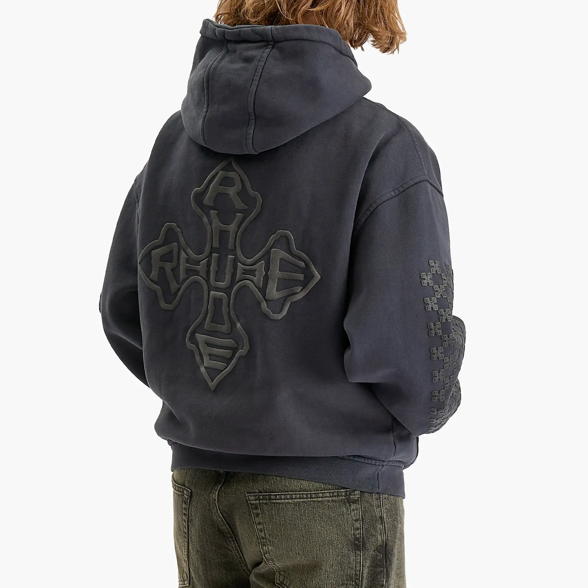 Sweatshirt Rhude Cross Logo Hoodie Vintage Black/ Black M