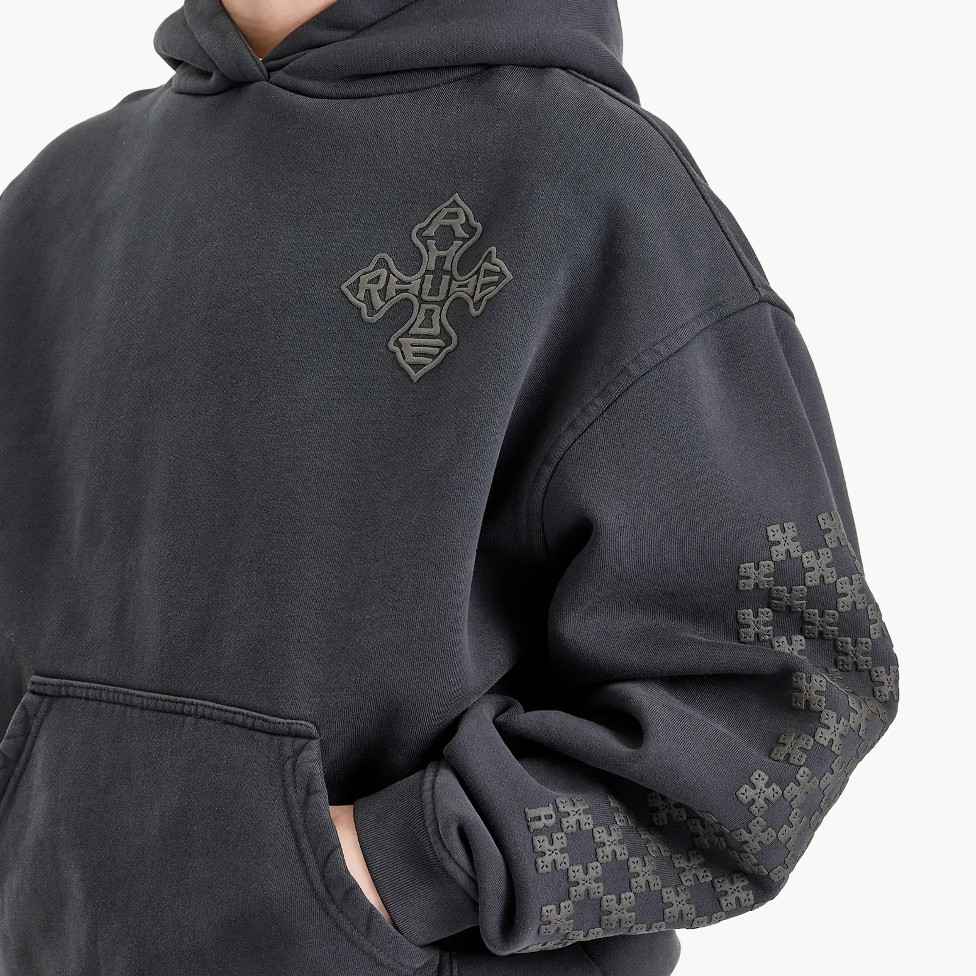 Sweatshirt Rhude Cross Logo Hoodie Vintage Black/ Black M