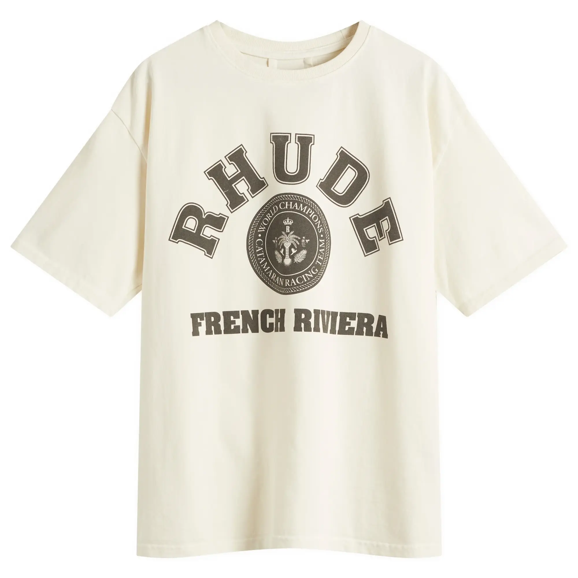 Rhude Men's French Riviera T-Shirt Vintage White