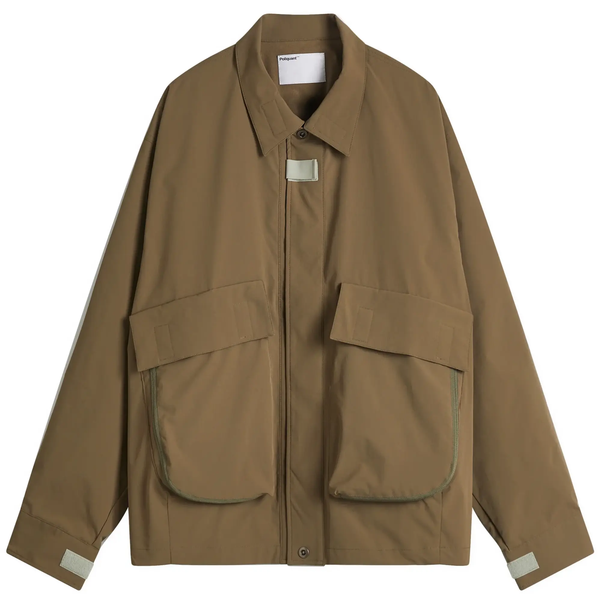 Poliquant Men's Deformed Large Pockets Fatigue Tracker Jacket Olive