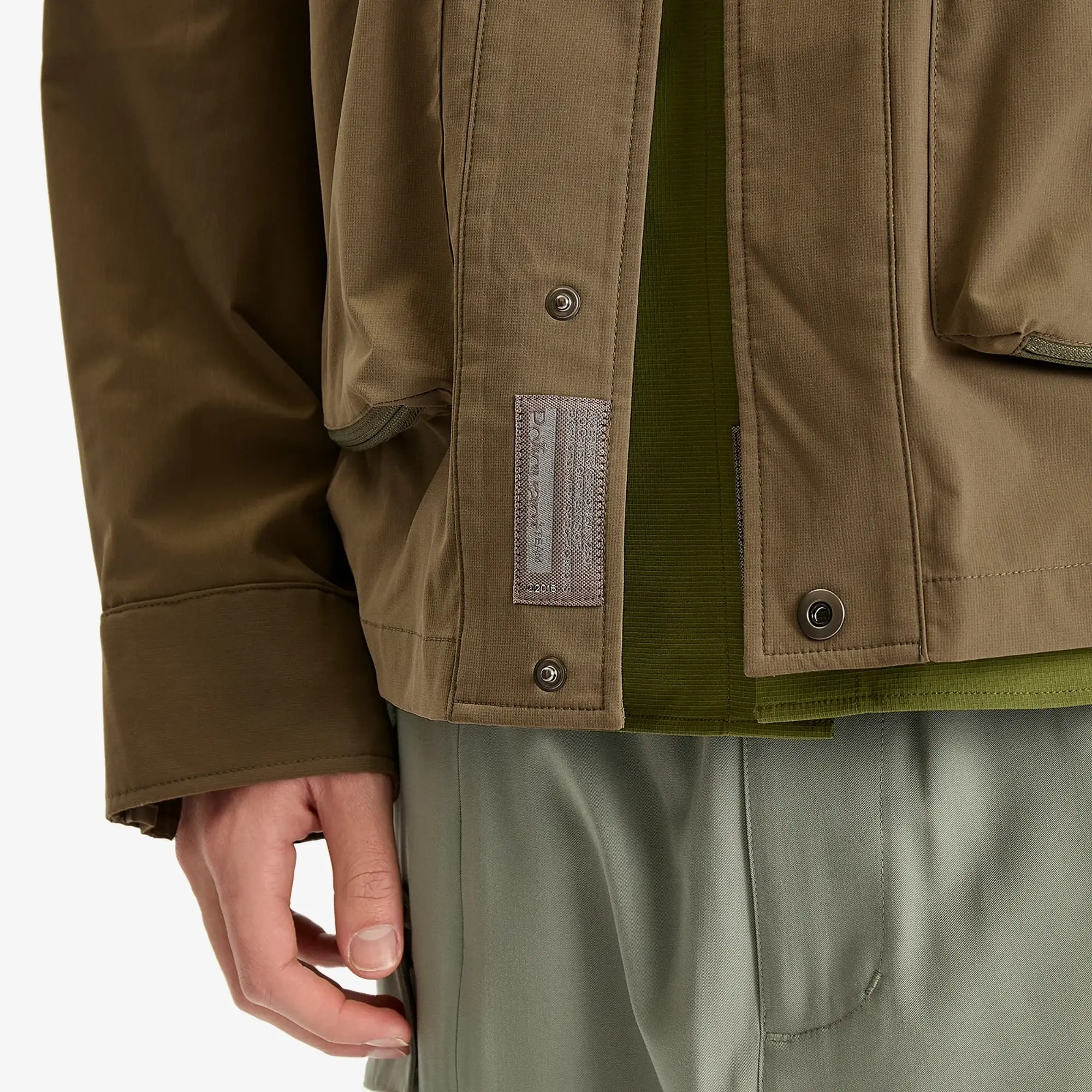 Poliquant Men's Deformed Large Pockets Fatigue Tracker Jacket Olive