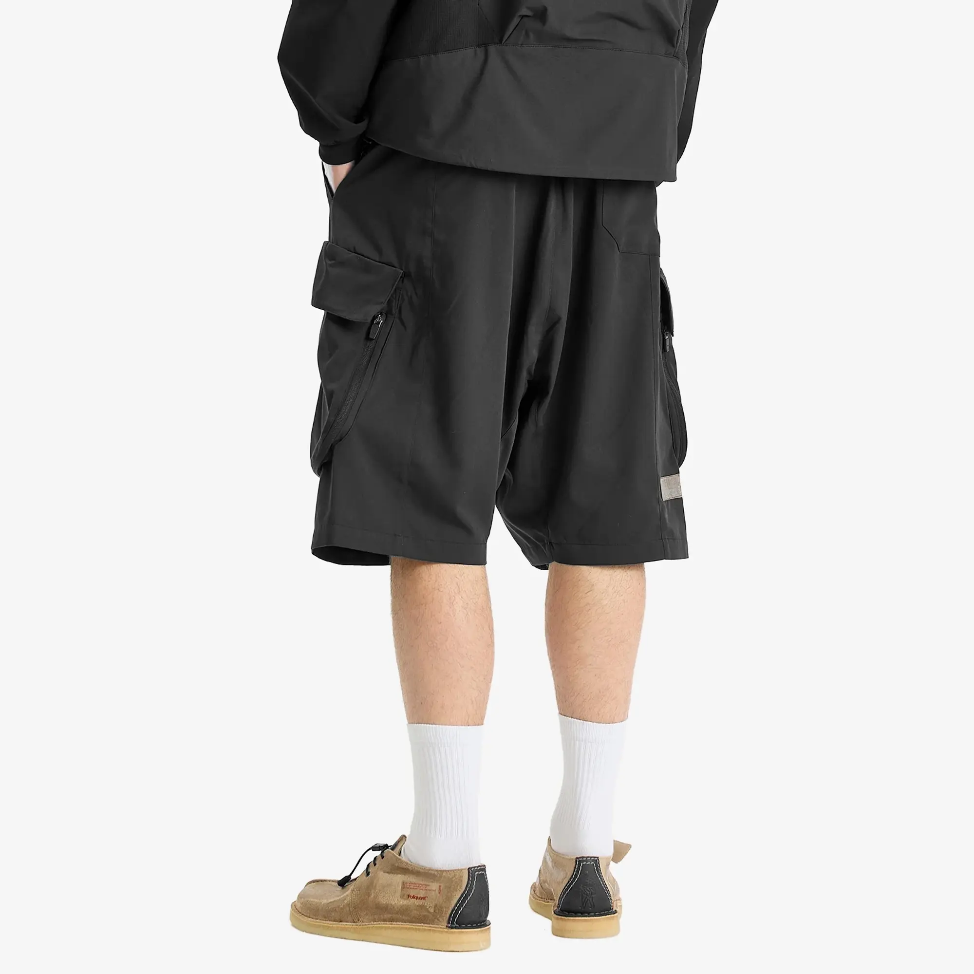 Poliquant Men's Deformed Cargo Pocket Jungle Trousers Black