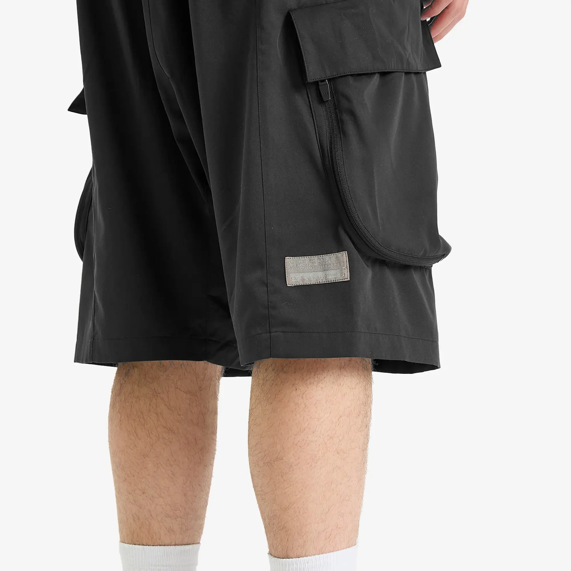 Poliquant Men's Deformed Cargo Pocket Jungle Trousers Black