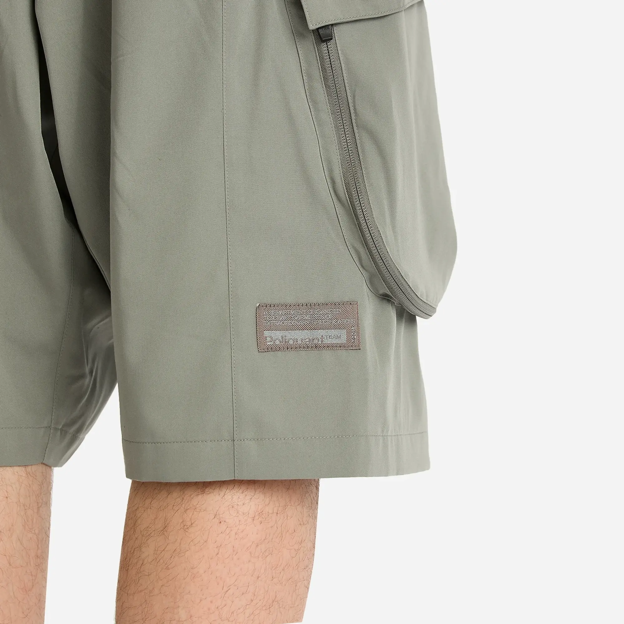 Poliquant Men's Deformed Cargo Pocket Jungle Trousers Sand Grey
