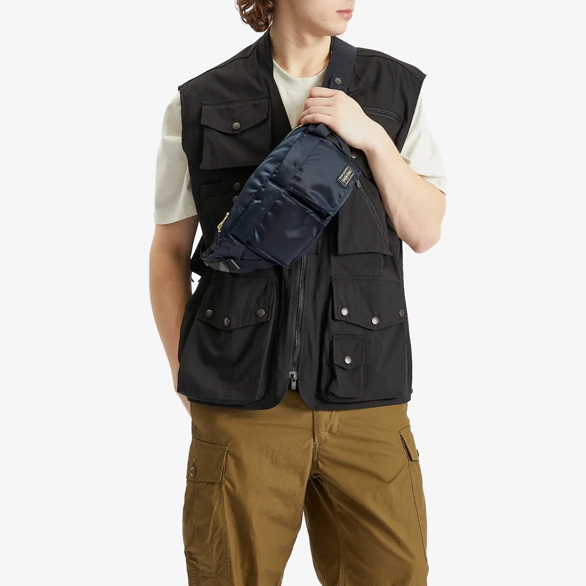 Porter-Yoshida & Co. Tanker Waist Bag - Small Navy