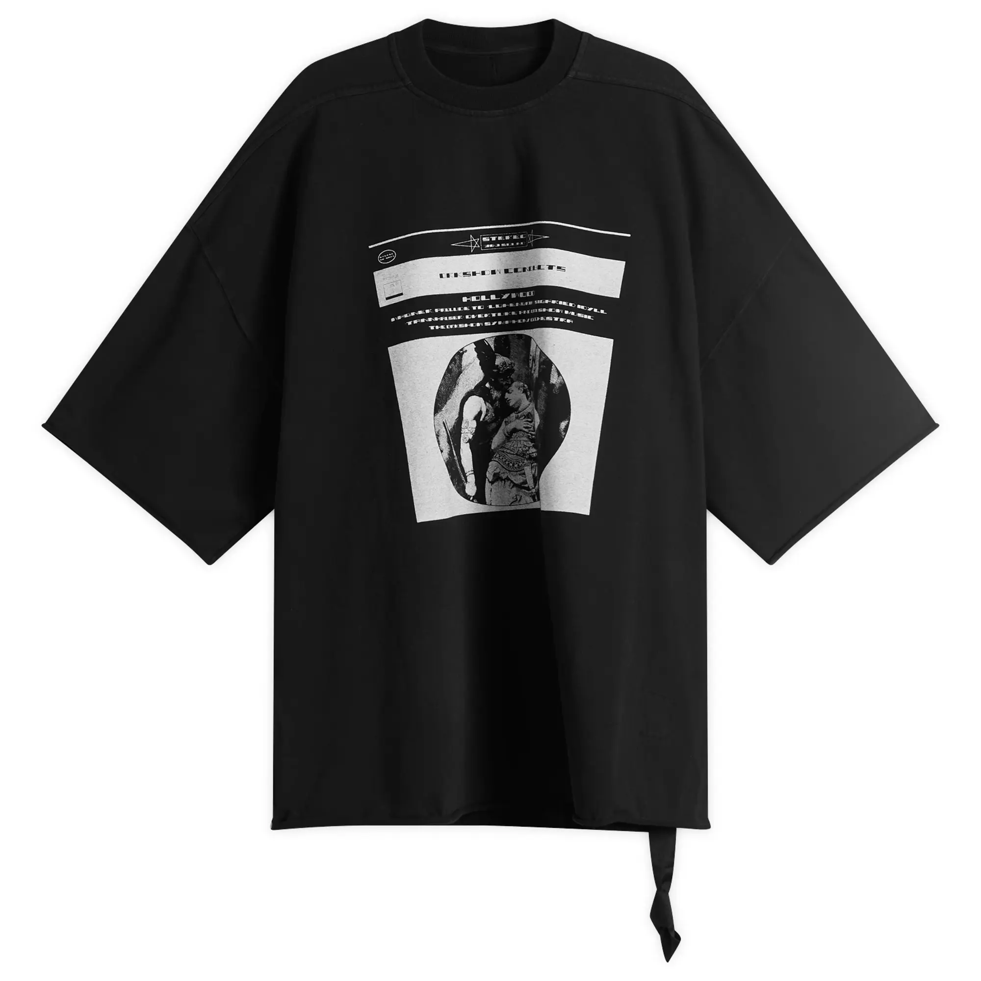 Rick Owens DRKSHDW Men's Tommy T-Shirt Black/Milk
