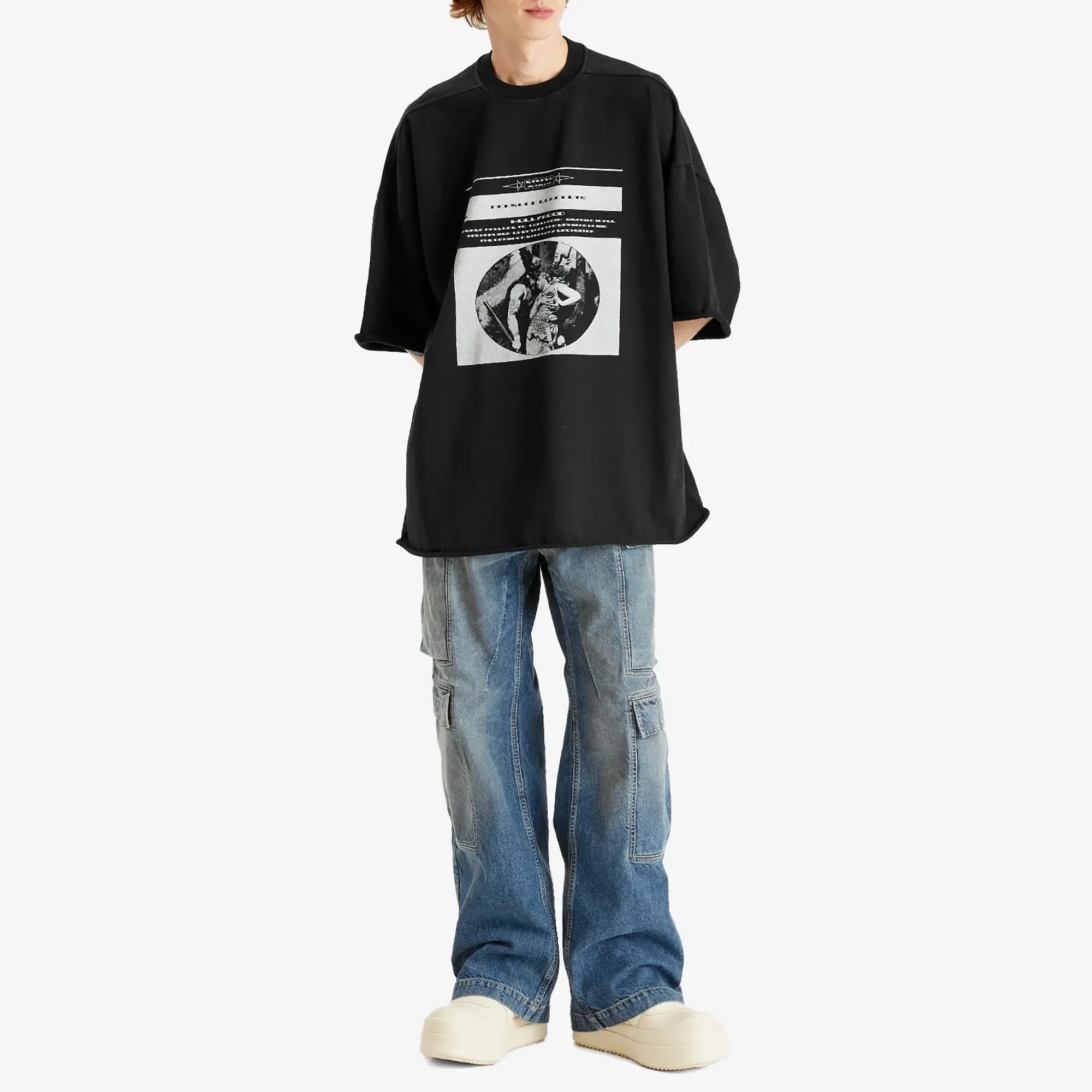 Rick Owens DRKSHDW Men's Tommy T-Shirt Black/Milk
