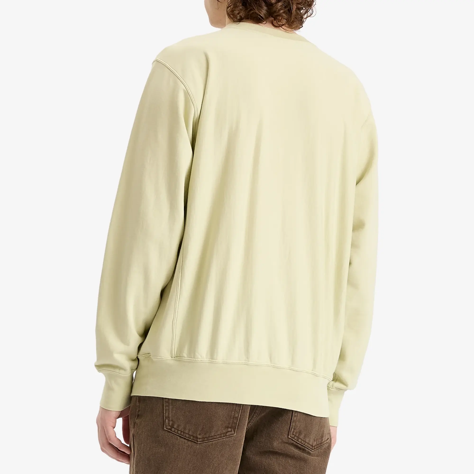 Auralee Men's Elastic High Gauge Sweatshirt Pistachio