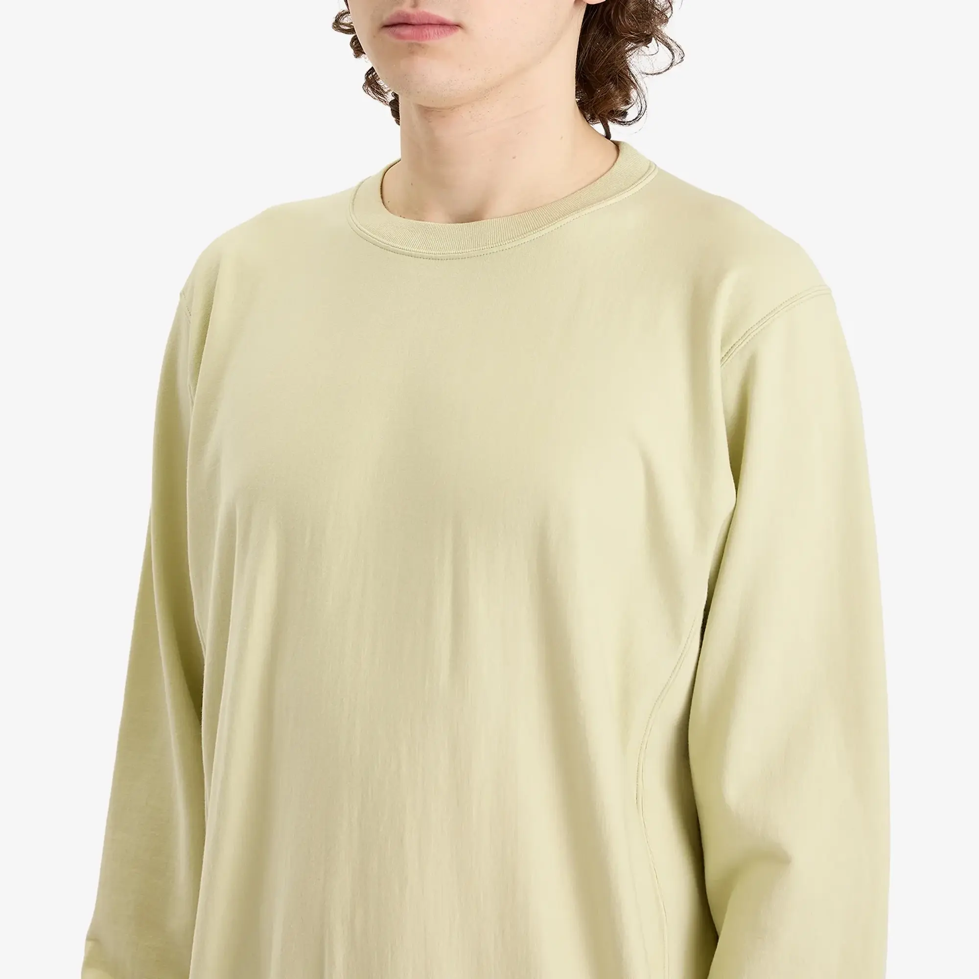 Auralee Men's Elastic High Gauge Sweatshirt Pistachio