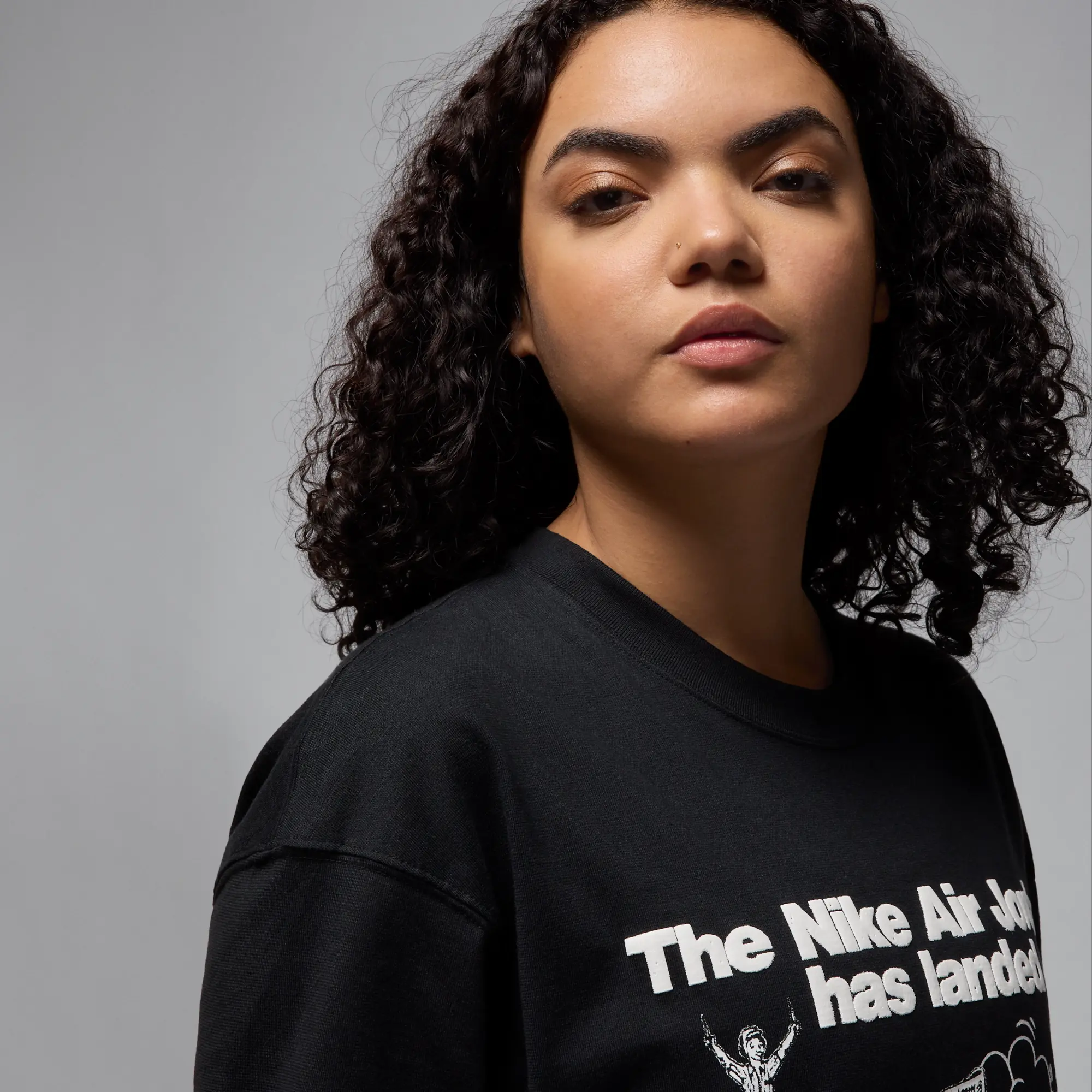 Nike Jordan Jordan Oversized Graphic Women T-Shirts - Black