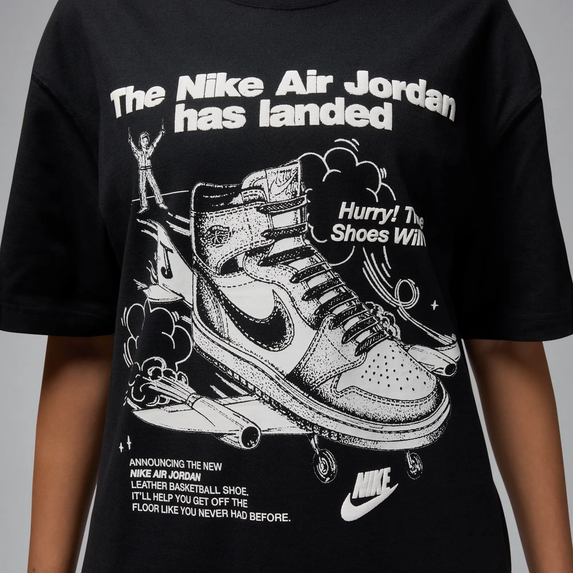 Nike Jordan Jordan Oversized Graphic Women T-Shirts - Black