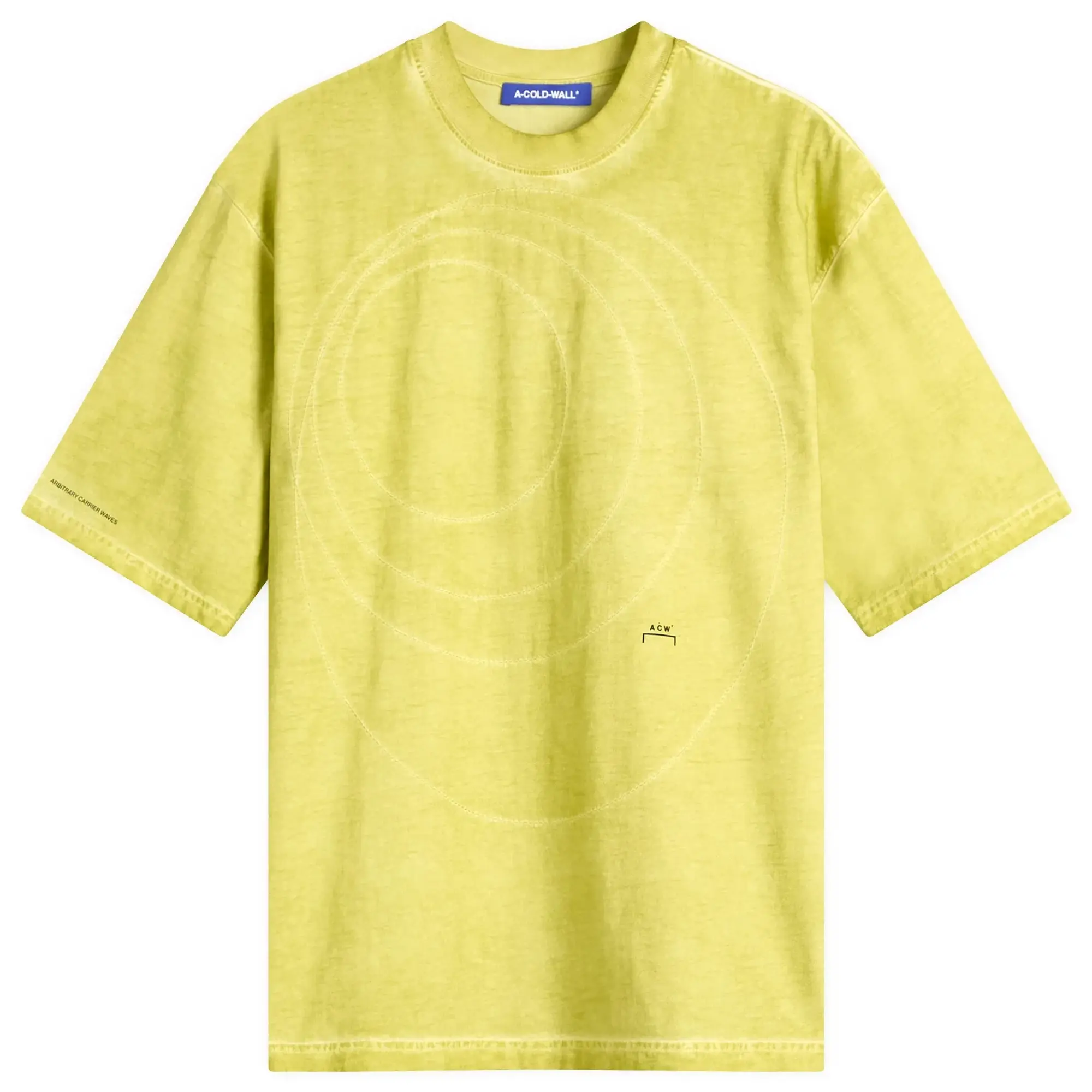 A-COLD-WALL* Men's Frequency T-Shirt Yellow Citronelle