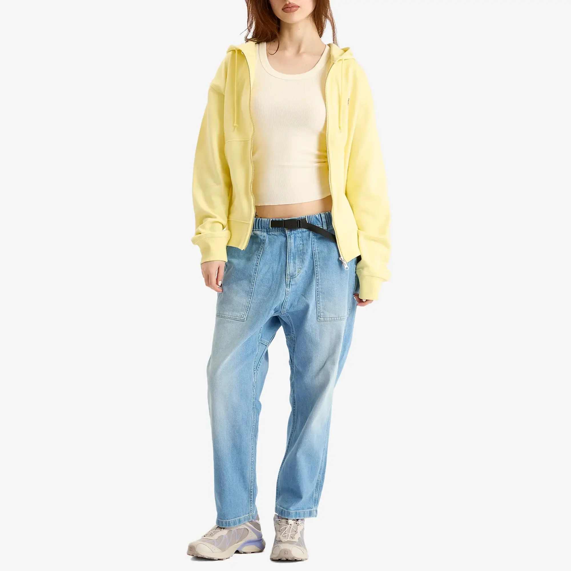 Gramicci Women's Stretch Denim Loose Tapered Pants Medium
