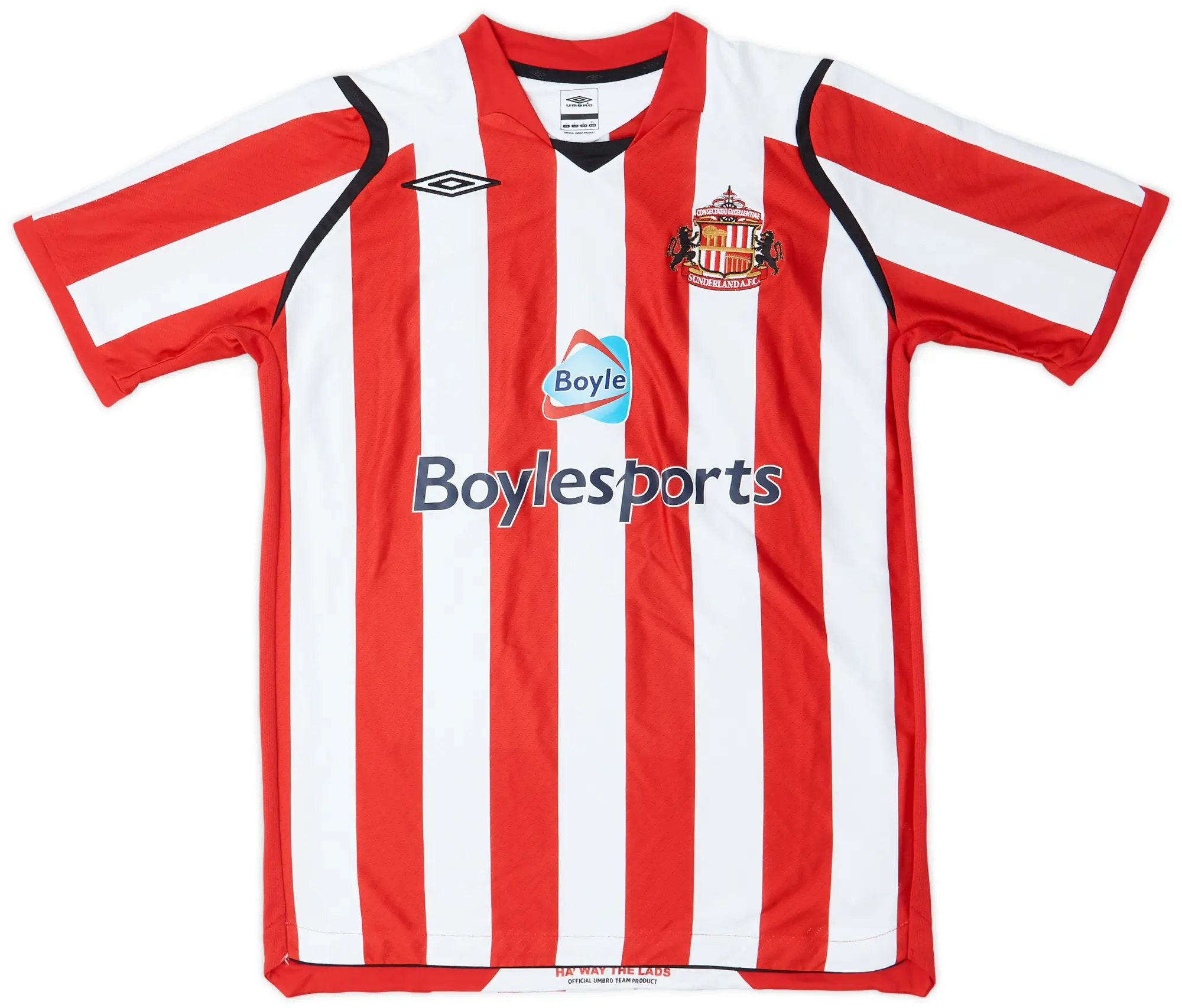 Umbro 2008-09 Sunderland Home Shirt Yorke #19 - 8/10 - (L)