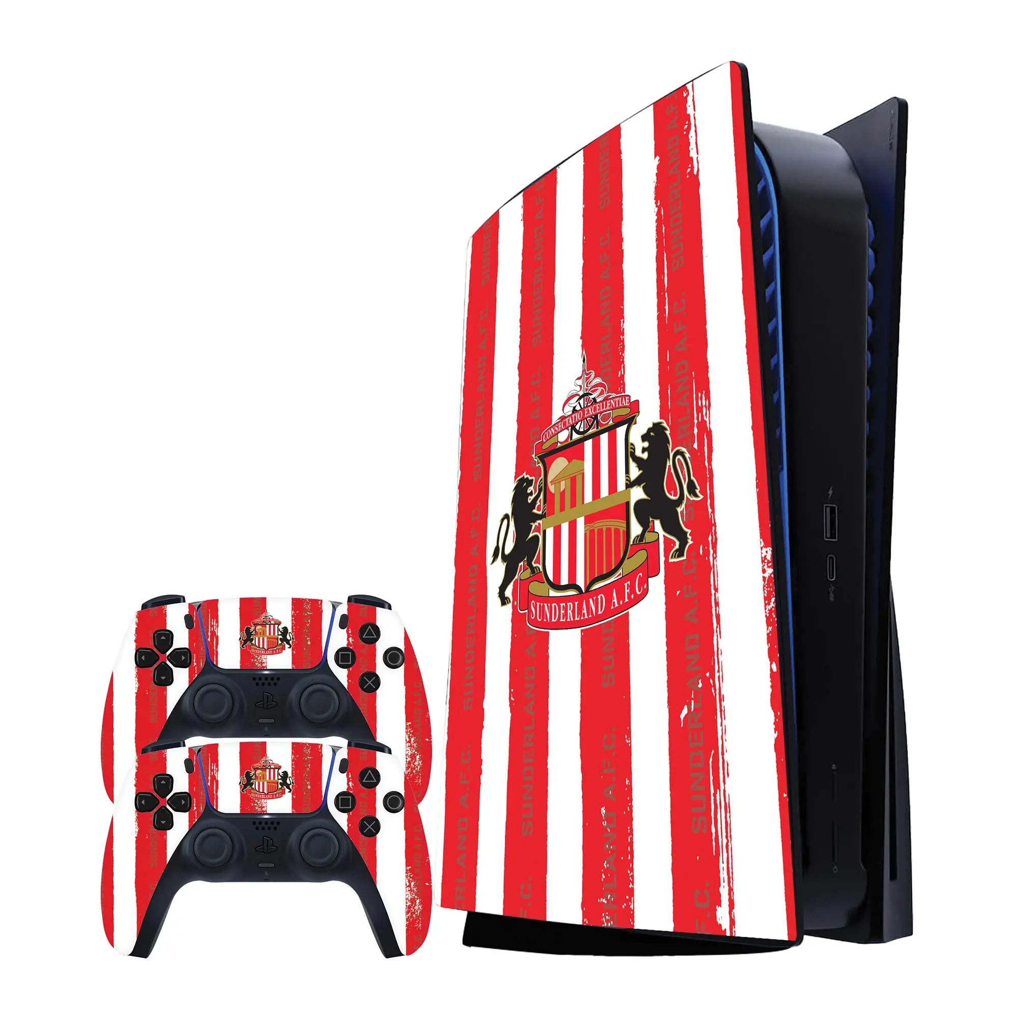 Fanatics Unlabeled Sunderland Ps5 Disc Games Controller Skin Set