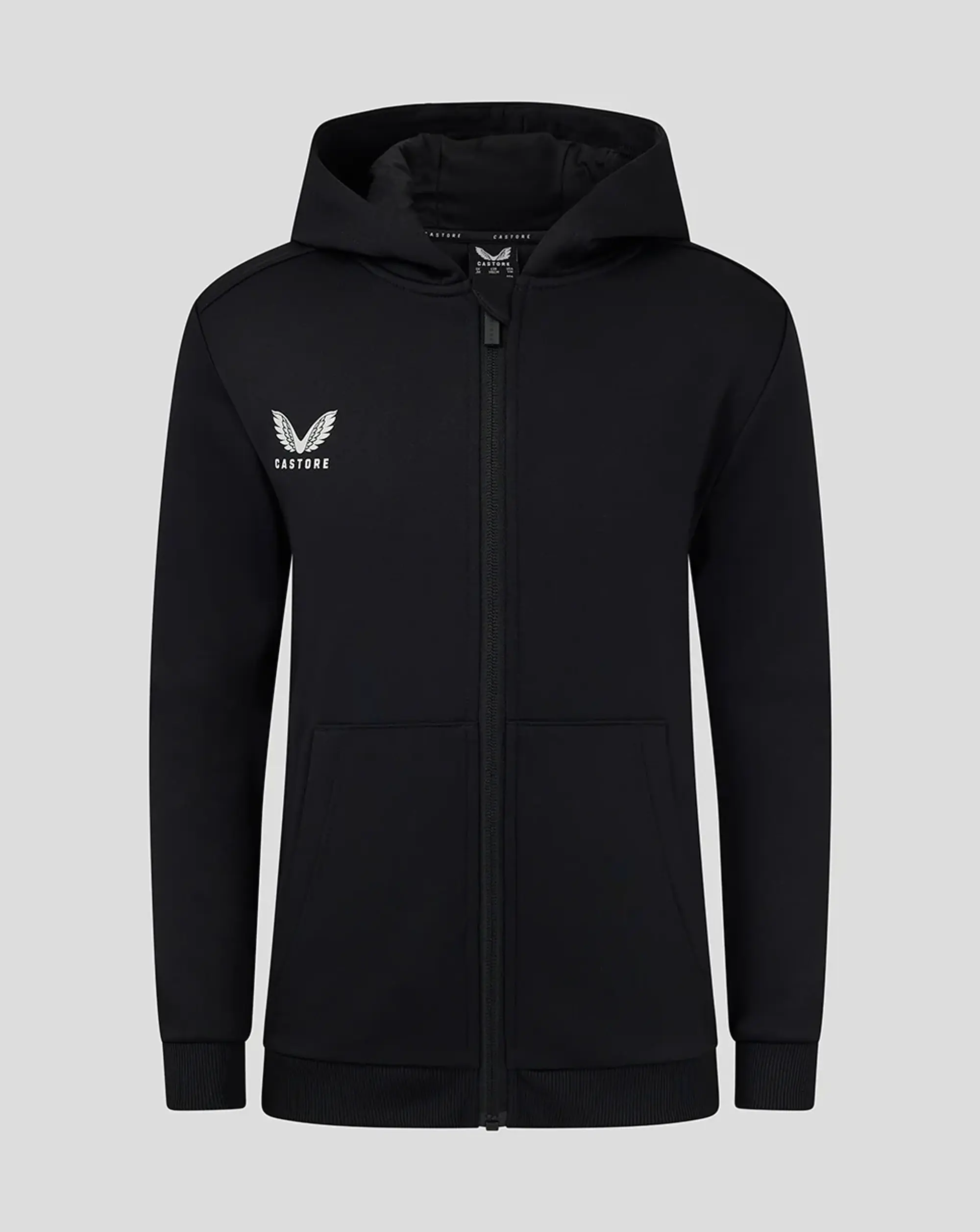 Castore Junior Full Zip Brushback Hoodie - Peacoat