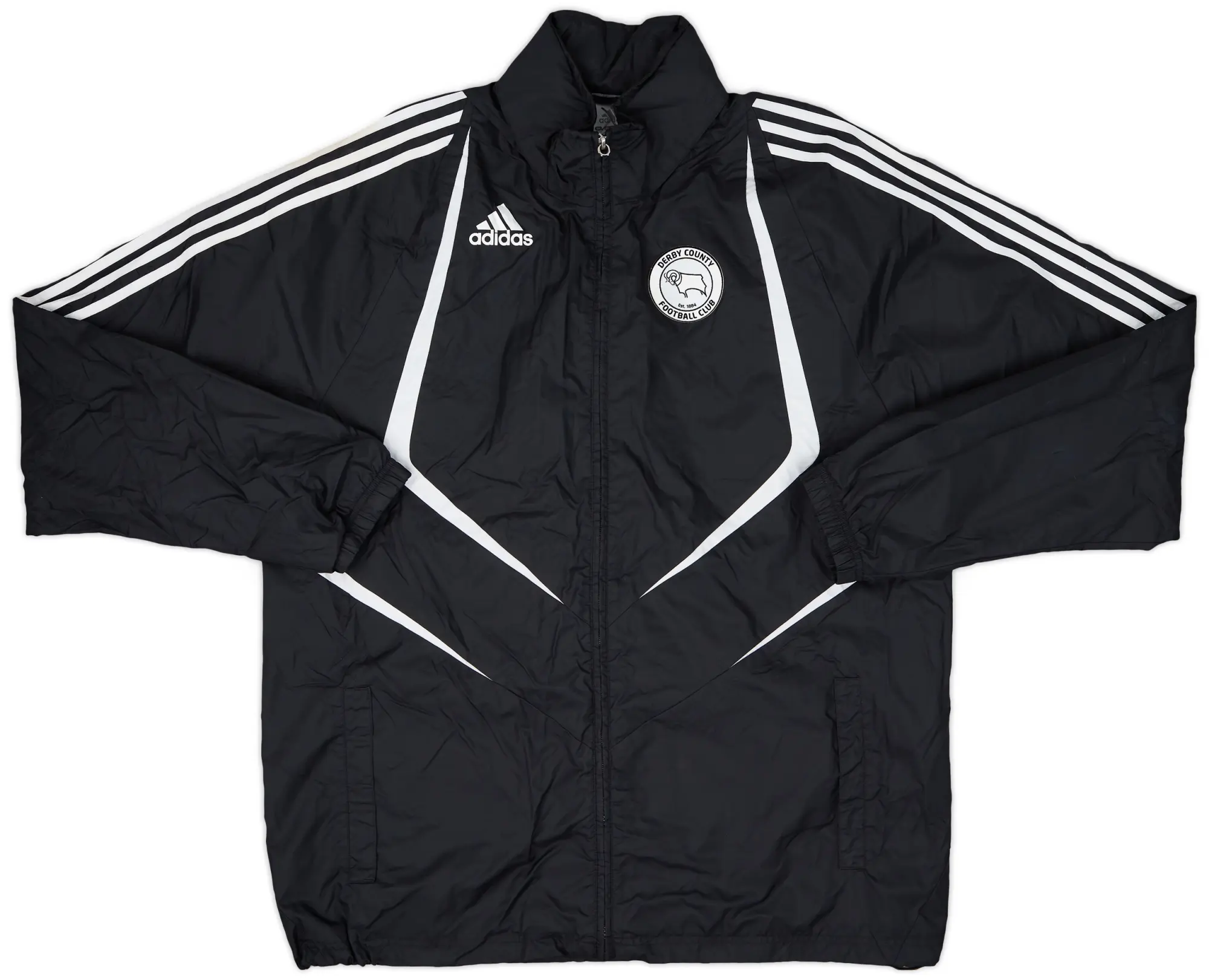 2009-10 Derby County adidas Hooded Rain Jacket - 9/10 - (L/XL)