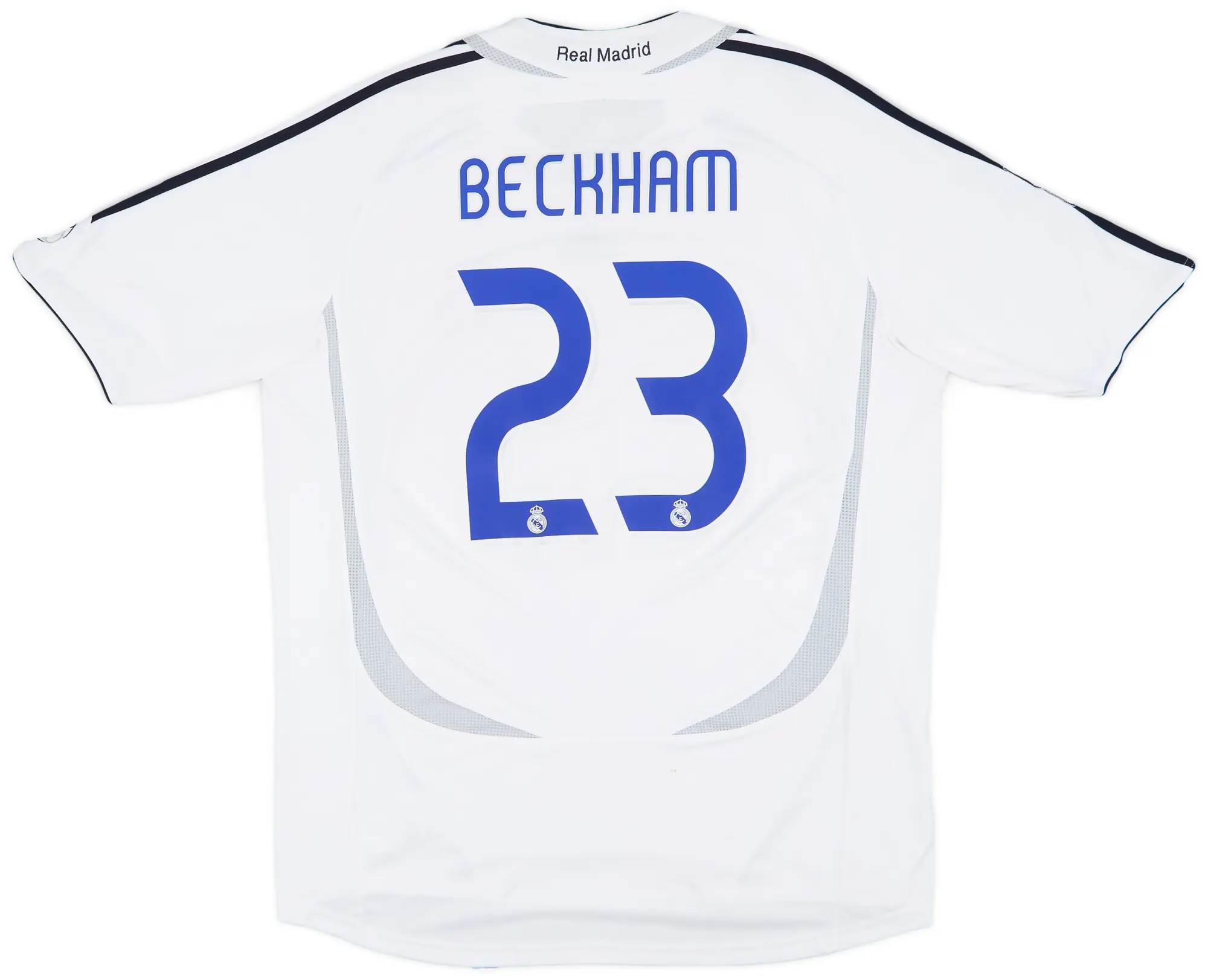 adidas 2006-07 Real Madrid Home Shirt Beckham #23 - 7/10 - (XL)