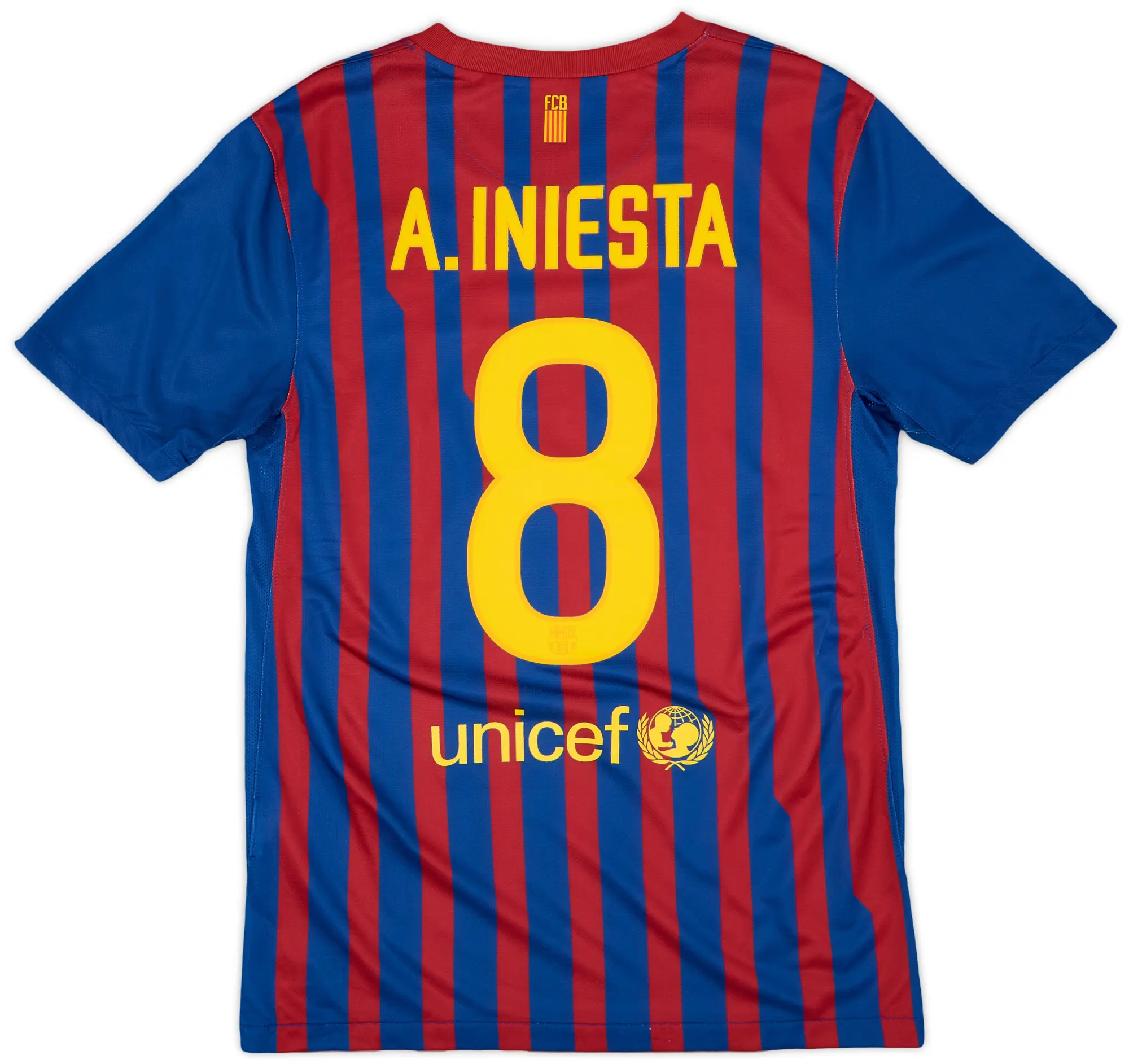 Nike 2011-12 Barcelona Home Shirt A.Iniesta #8 - 9/10 - (S)