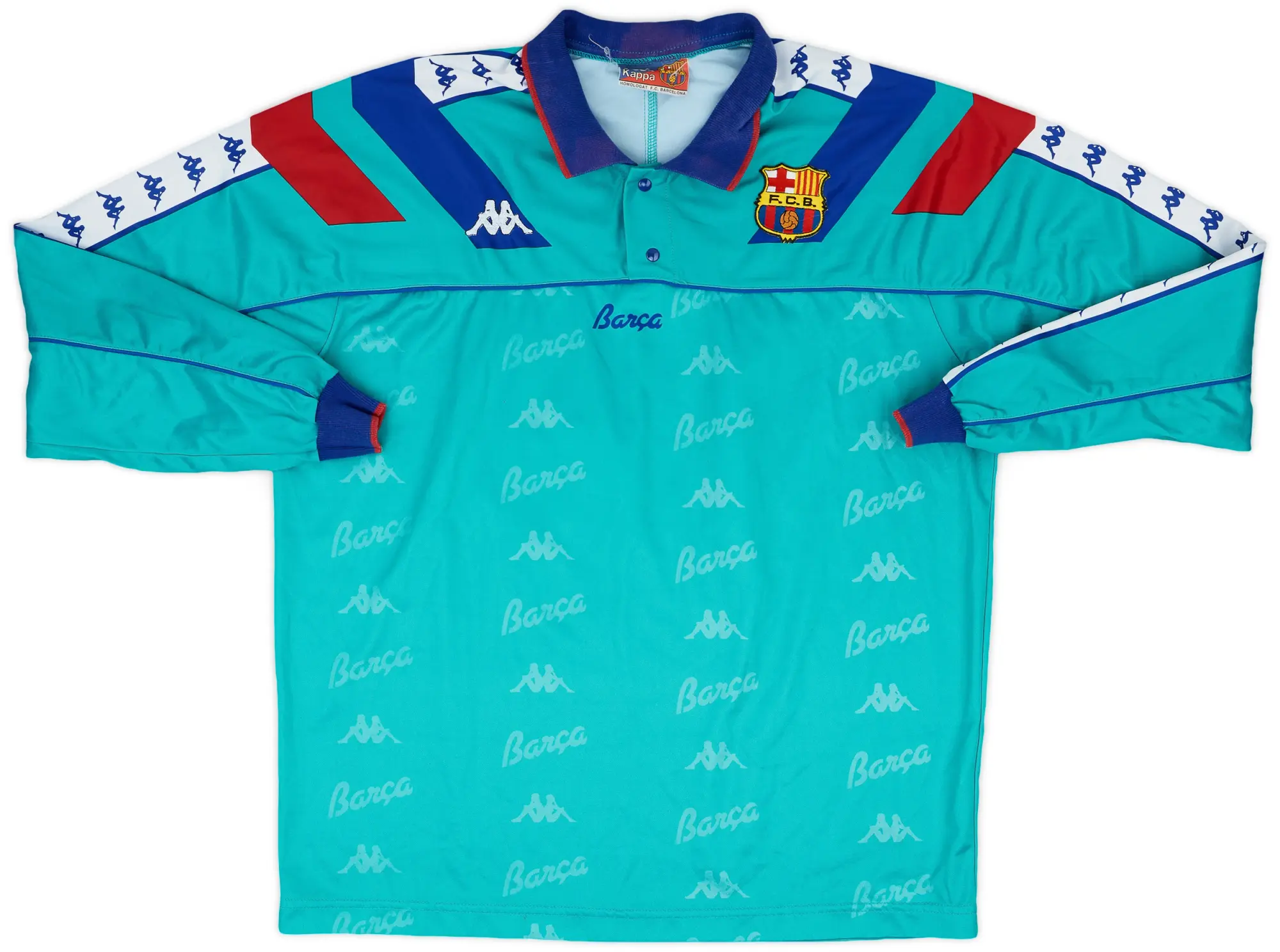 Kappa 1993-94 Barcelona Match Issue Away L/S Shirt #14