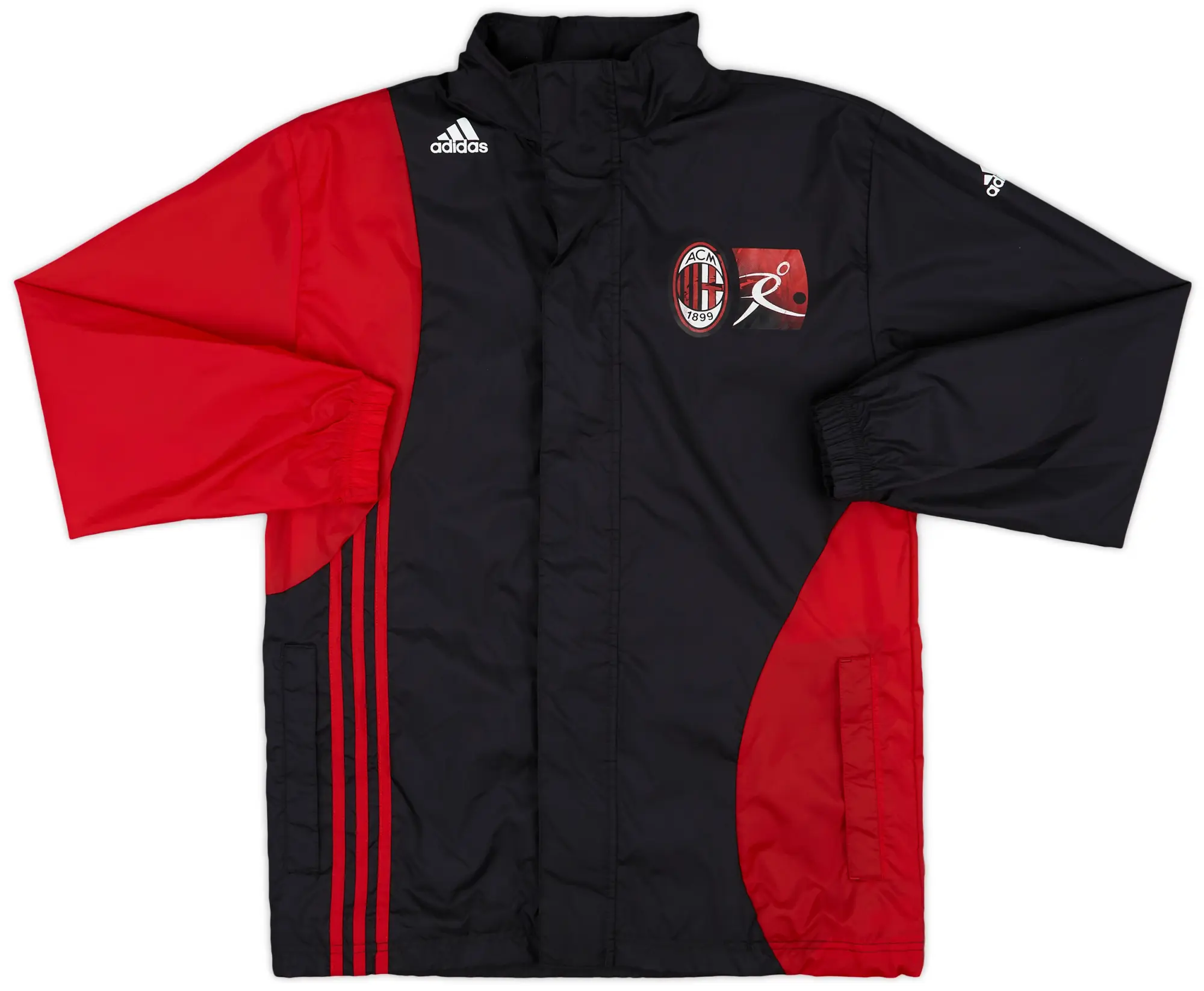 2009-10 AC Milan Academy adidas Hooded Rain Jacket - 9/10 - (XL.Boys)