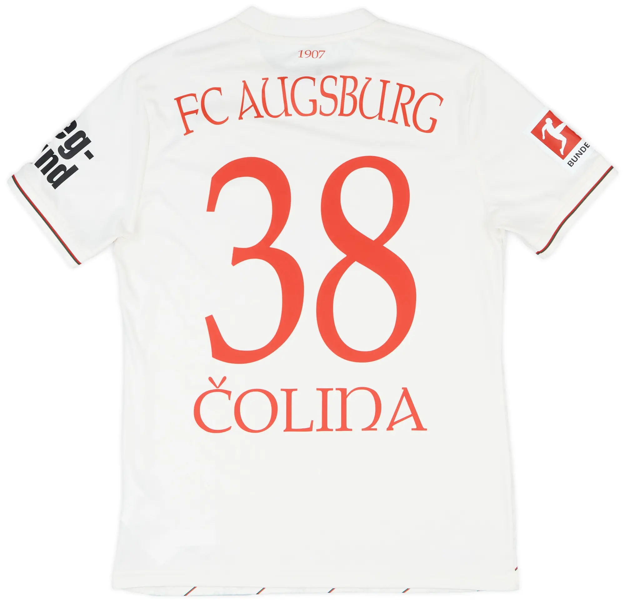 2024-25 Augsburg Match Issue Home Shirt Colina #38