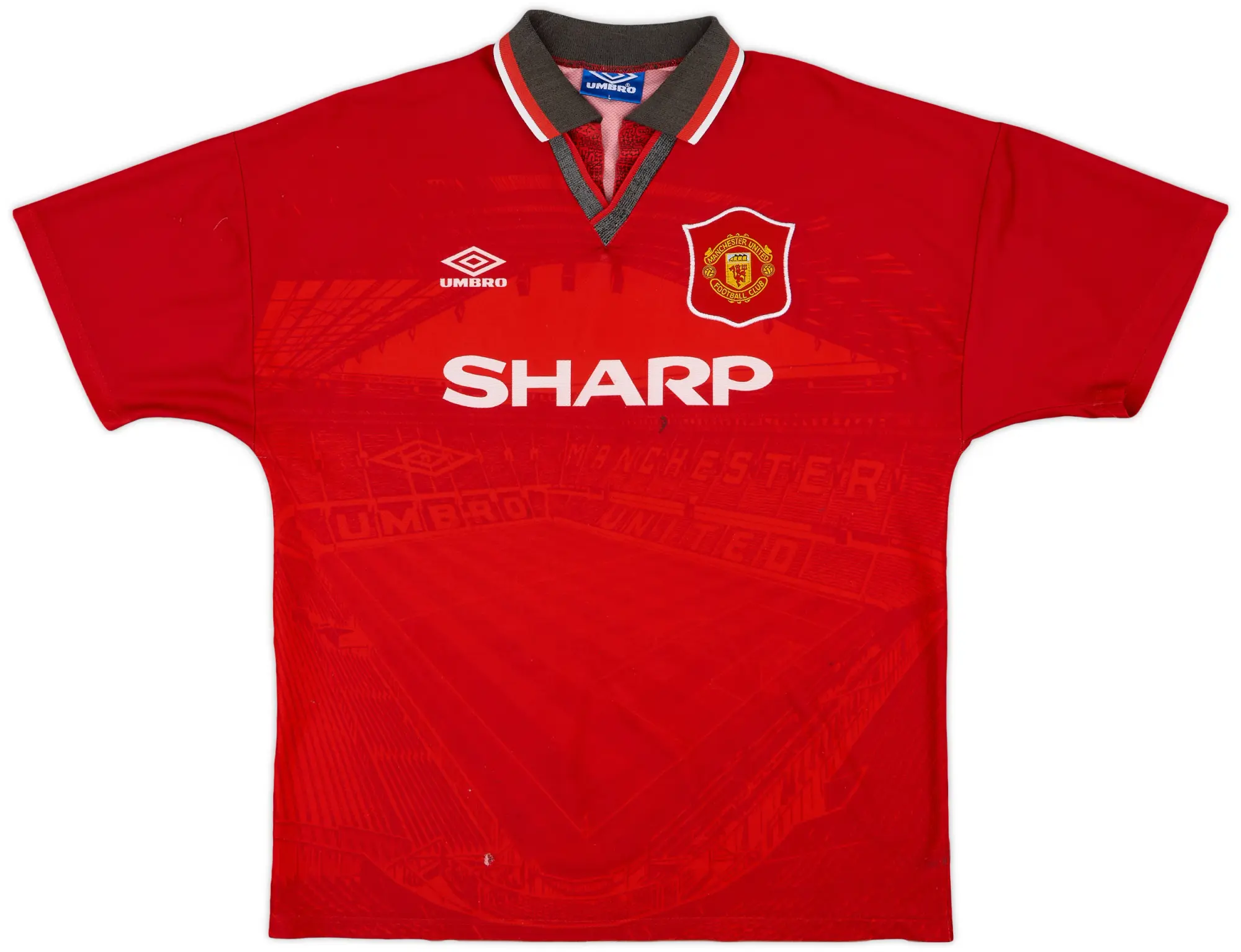 Umbro 1994-96 Manchester United Home Shirt - 4/10 - (L)