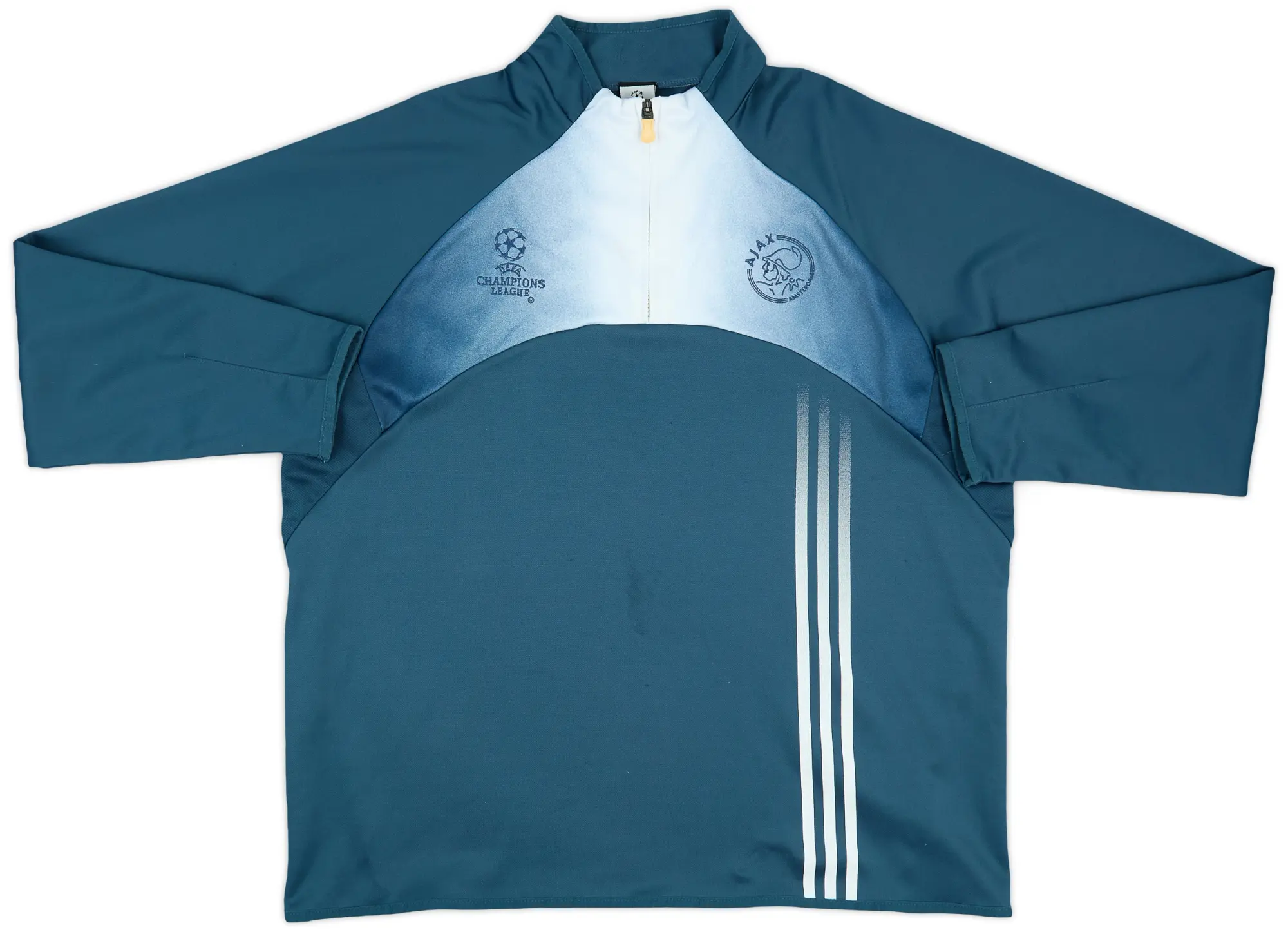 2003-04 Ajax adidas CL 1/4 Zip Training Top - 8/10 - (L/XL)