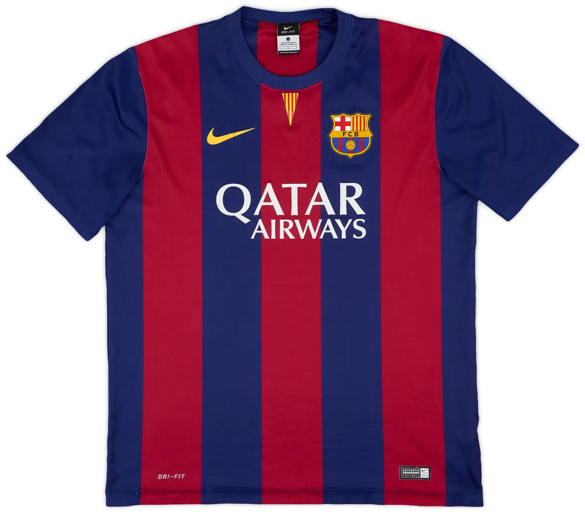 Nike 2014-15 Barcelona Basic Home Shirt - 7/10 - (L)