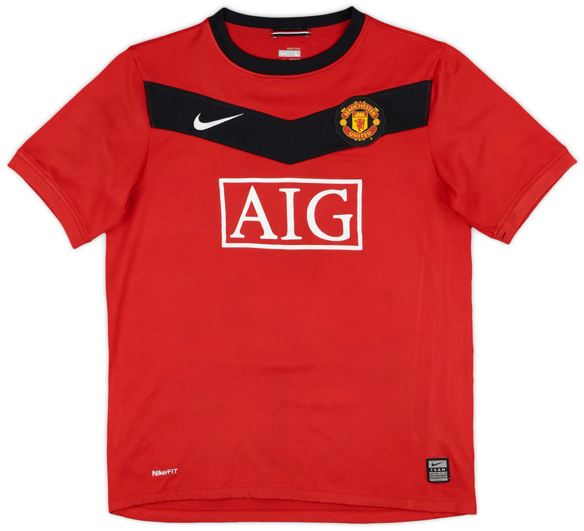 Nike 2009-10 Manchester United Home Shirt - 7/10 - (L.Boys)
