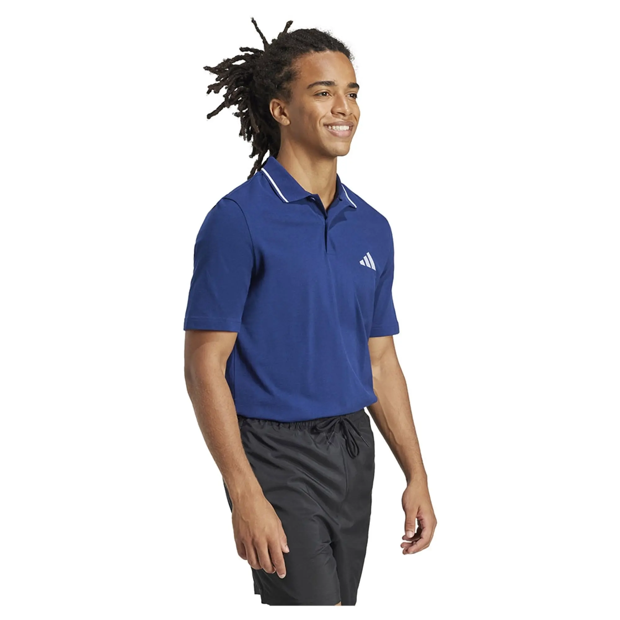 Manchester United x adidas Essentials Pique Polo Shirt Blue