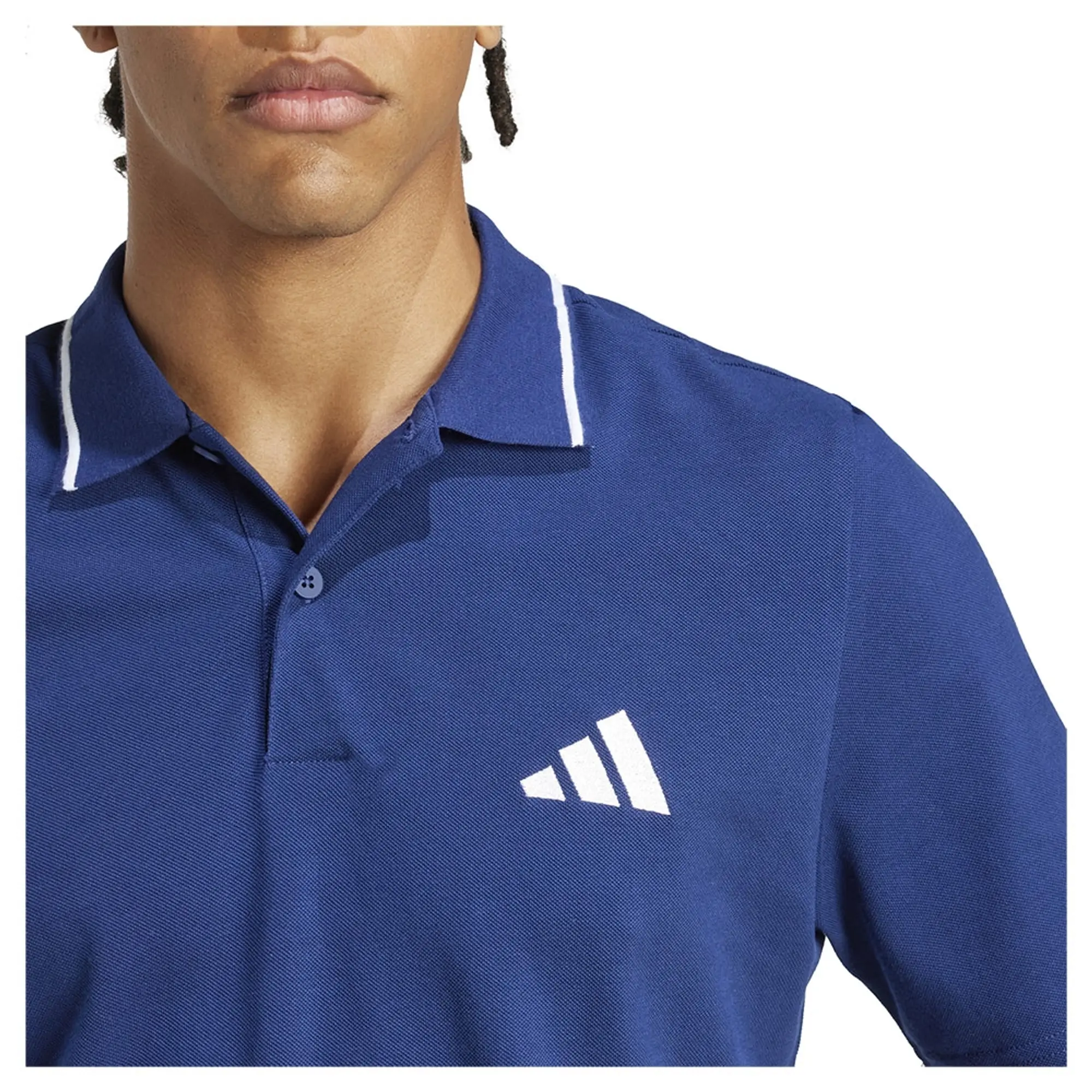 Manchester United x adidas Essentials Pique Polo Shirt Blue