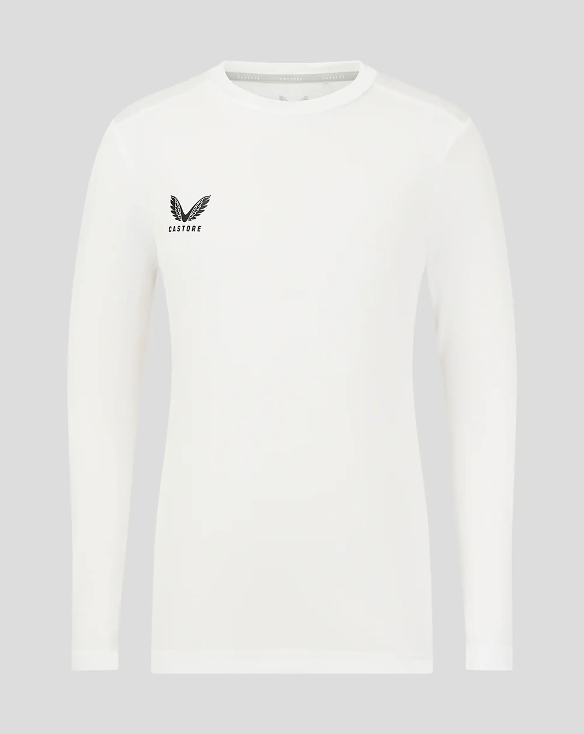 Castore Junior Long Sleeve Performance Tee - White